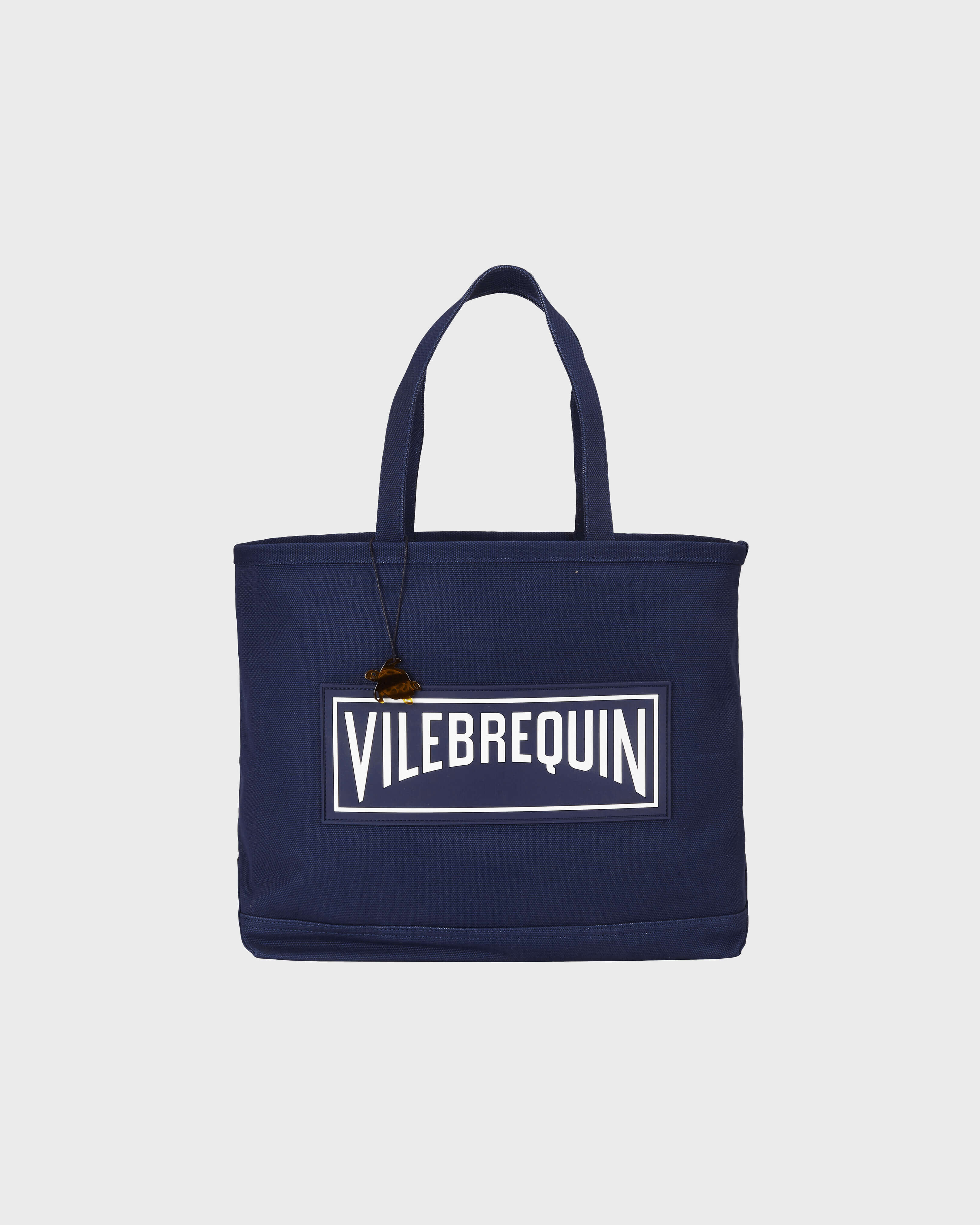 Big Canvas Marine Beach Bag NAVY front view