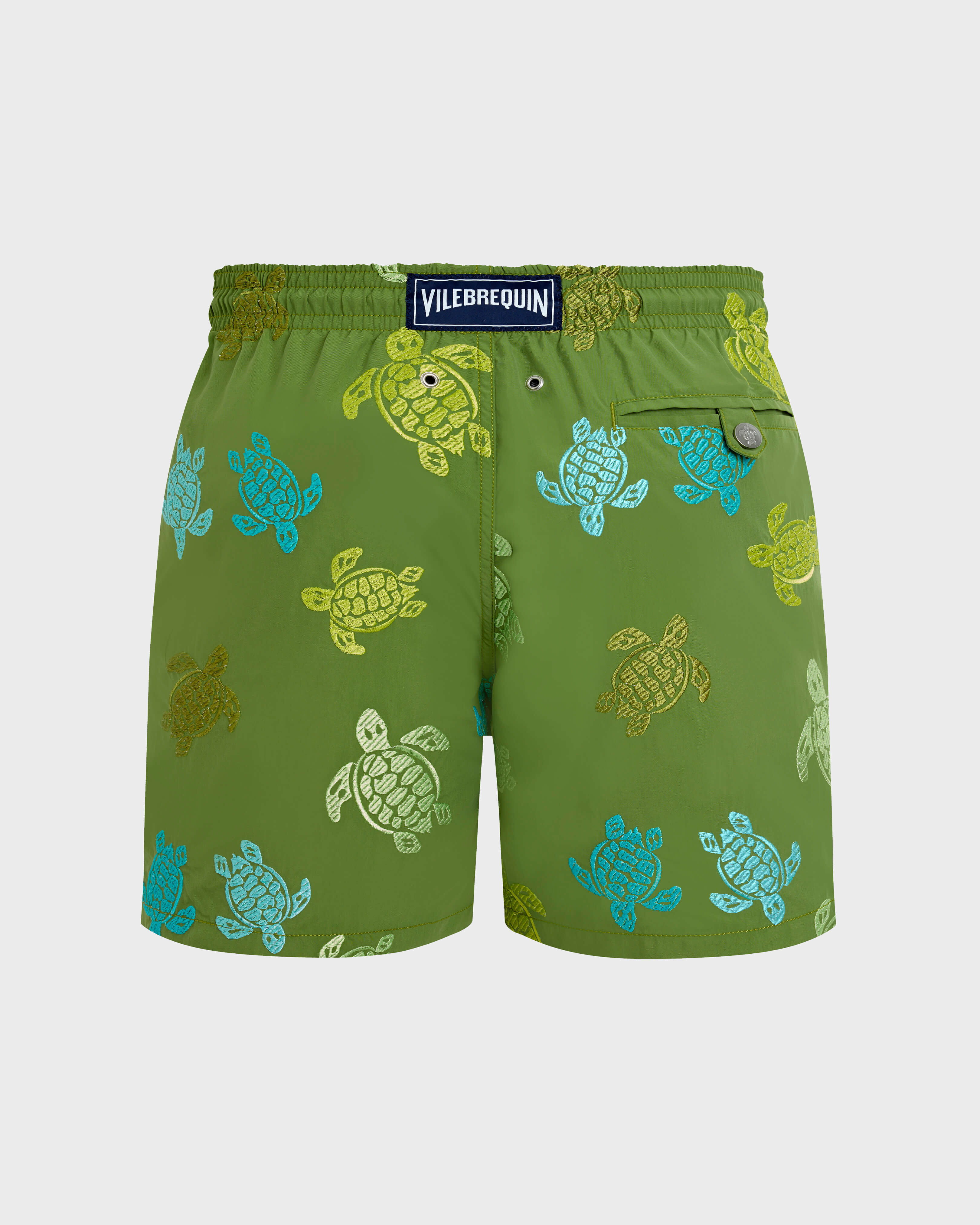 Men Swim Shorts Embroidered Tortue Multicolore - Limited Edition CAMOUPLAGE back view