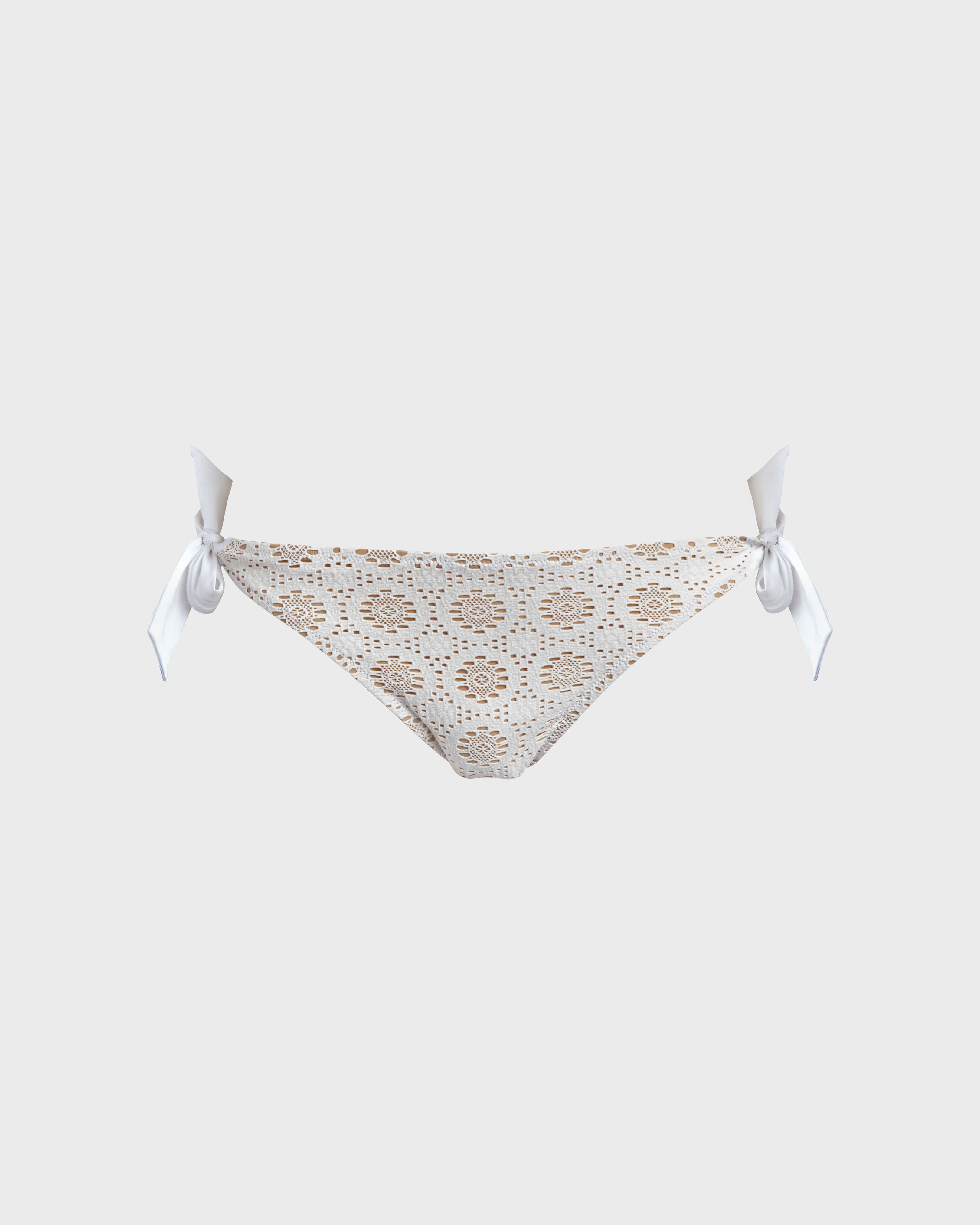 Women Bikini Bottom Broderies Anglaises OFF WHITE front view