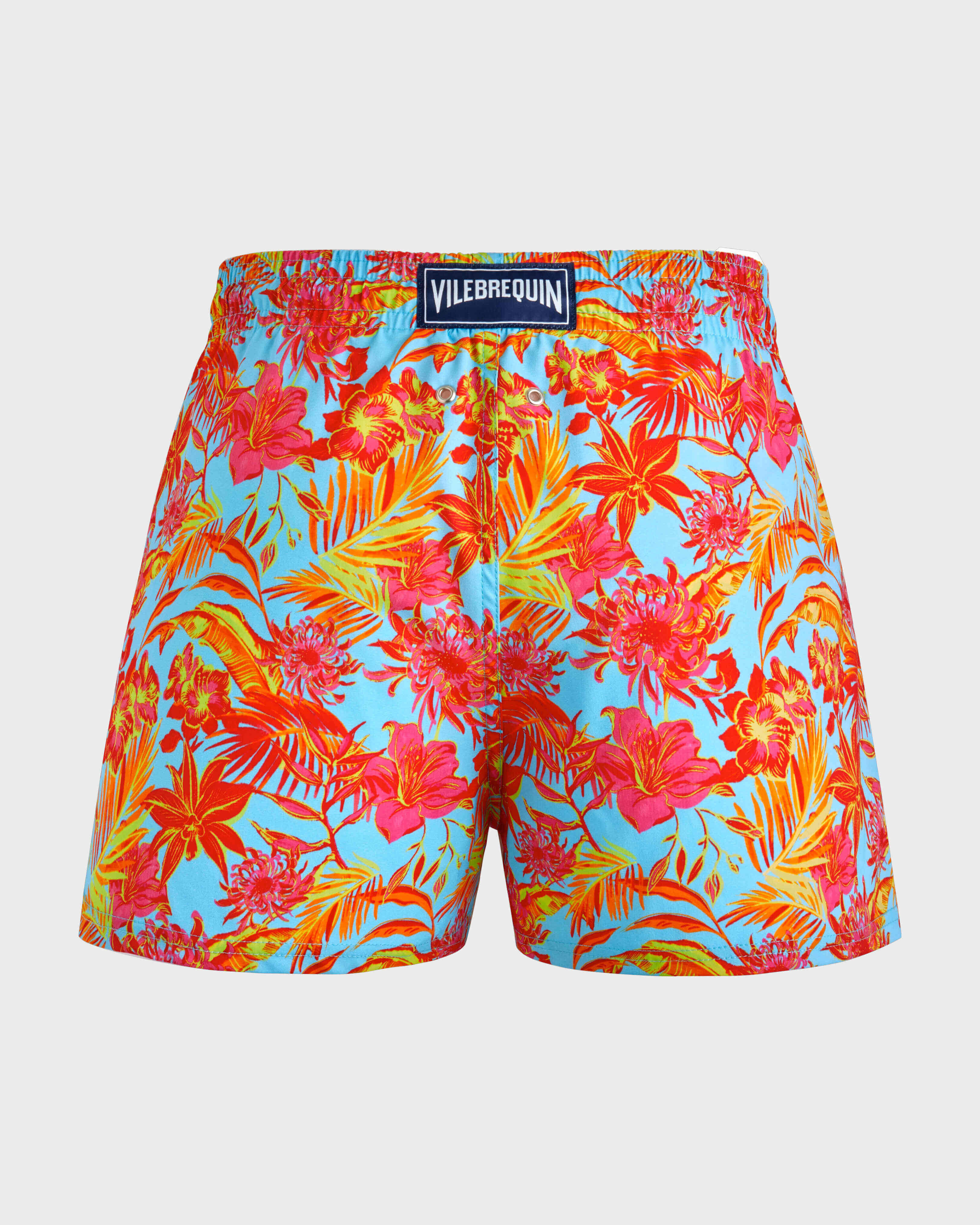 Men Short Swim Shorts Tahiti Flowers SANTORINI back view