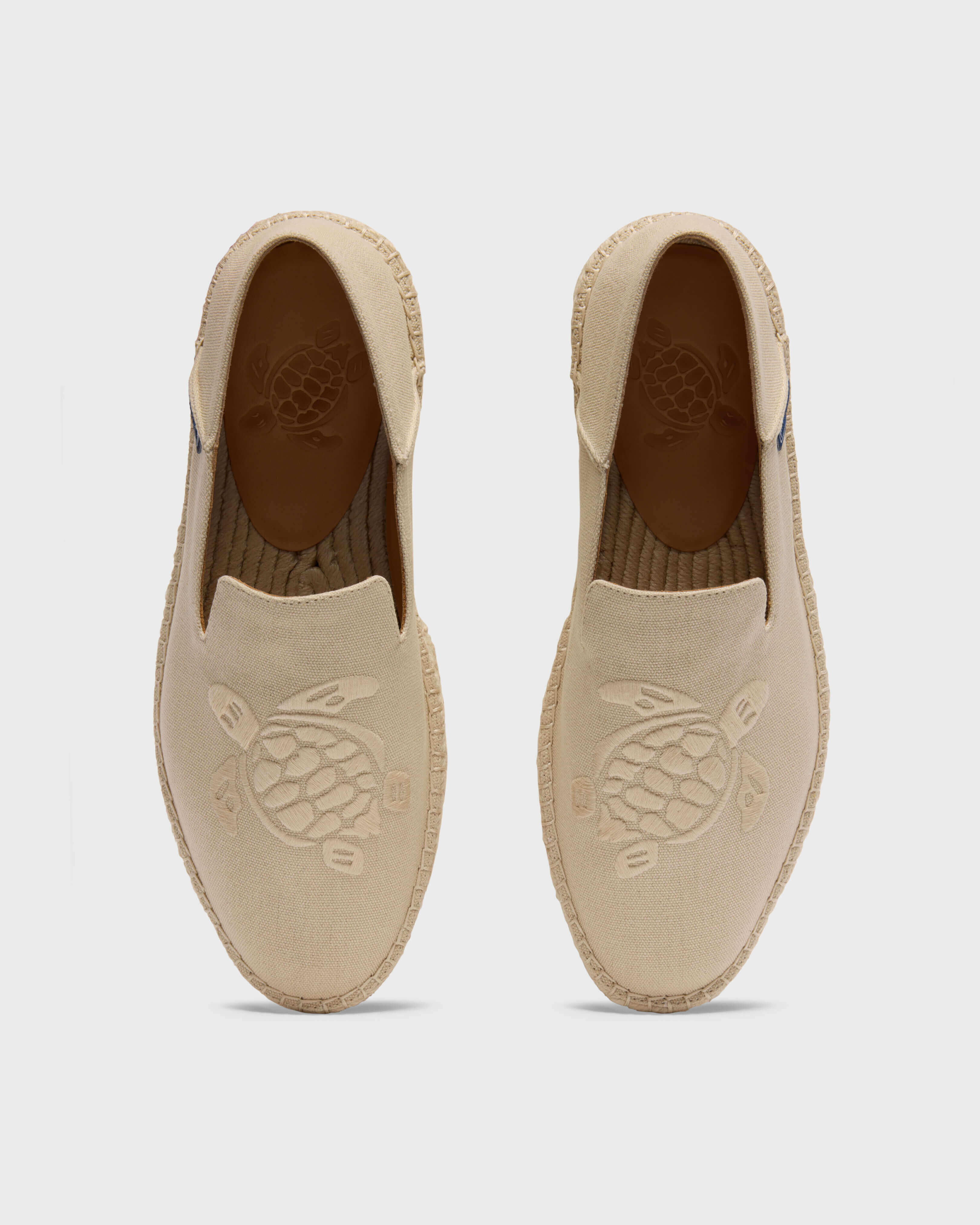 Solid Canvas-Bootsschuhe für Herren BEIGE front view