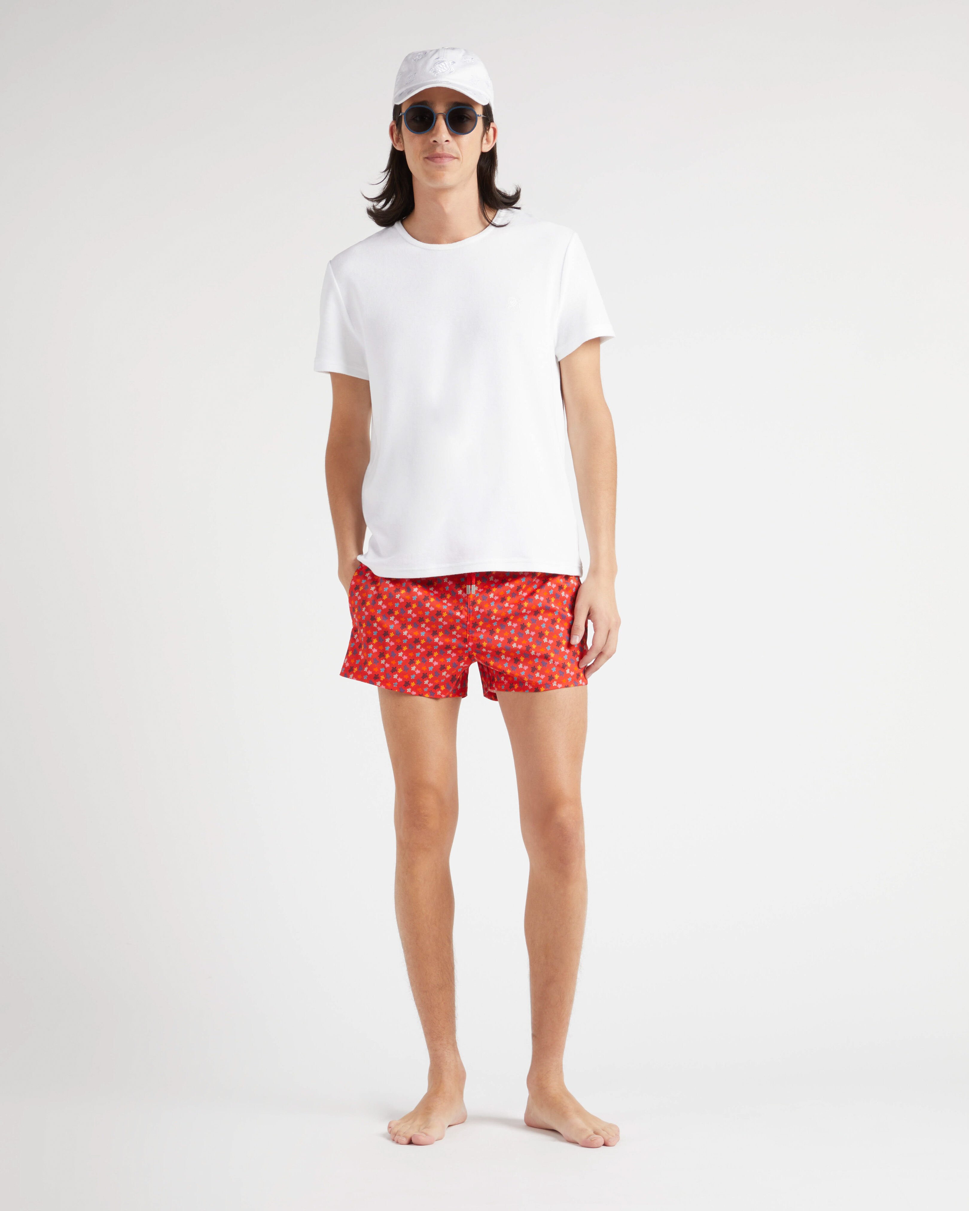 Men Short Swim Shorts Micro Ronde Des Tortues Rainbow POPPY RED supp1 view