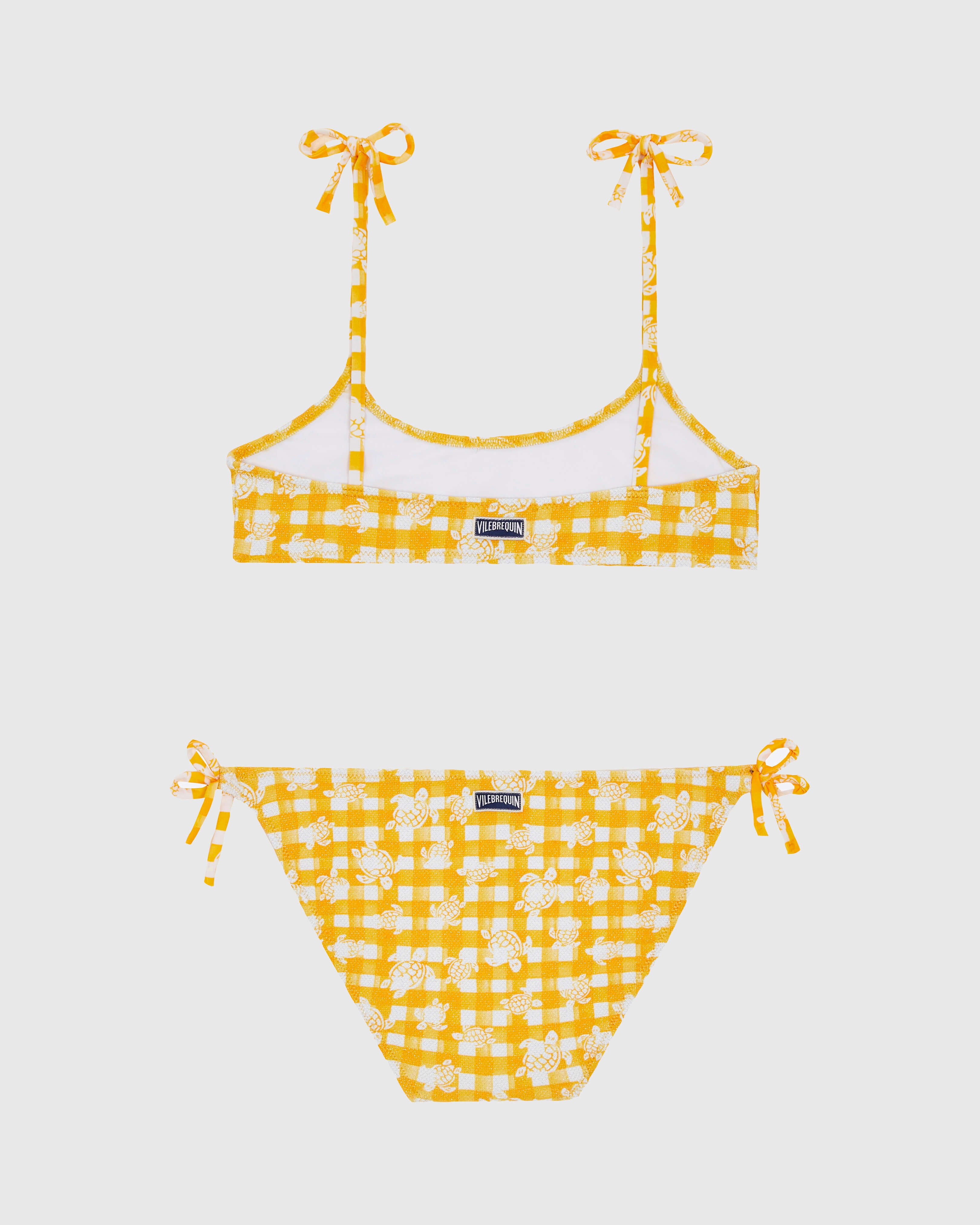 Girls Bikini Set Turtles Vichy MANGO back view