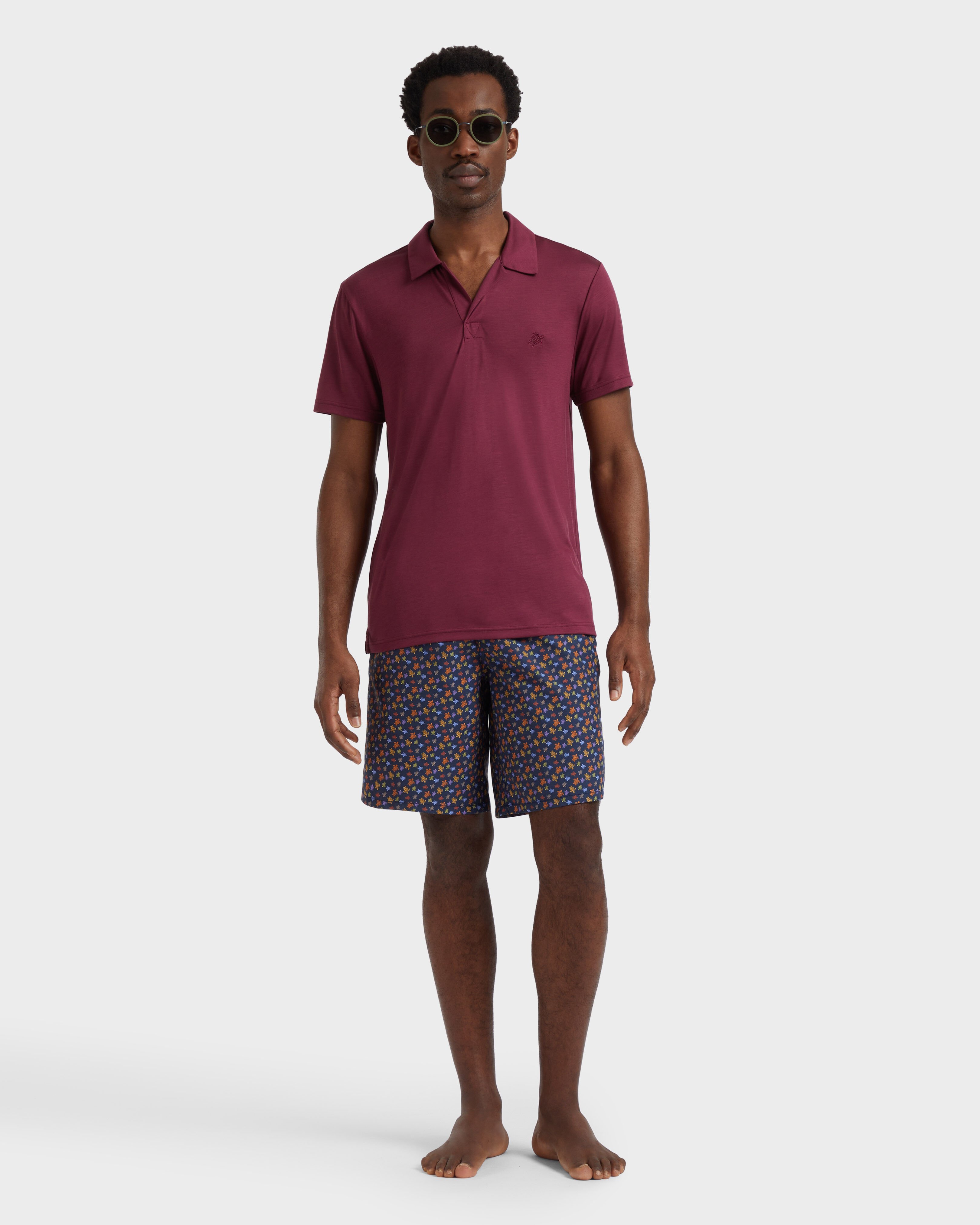 Men Tencel Polo Shirt Solid BACCHUS supp1 view