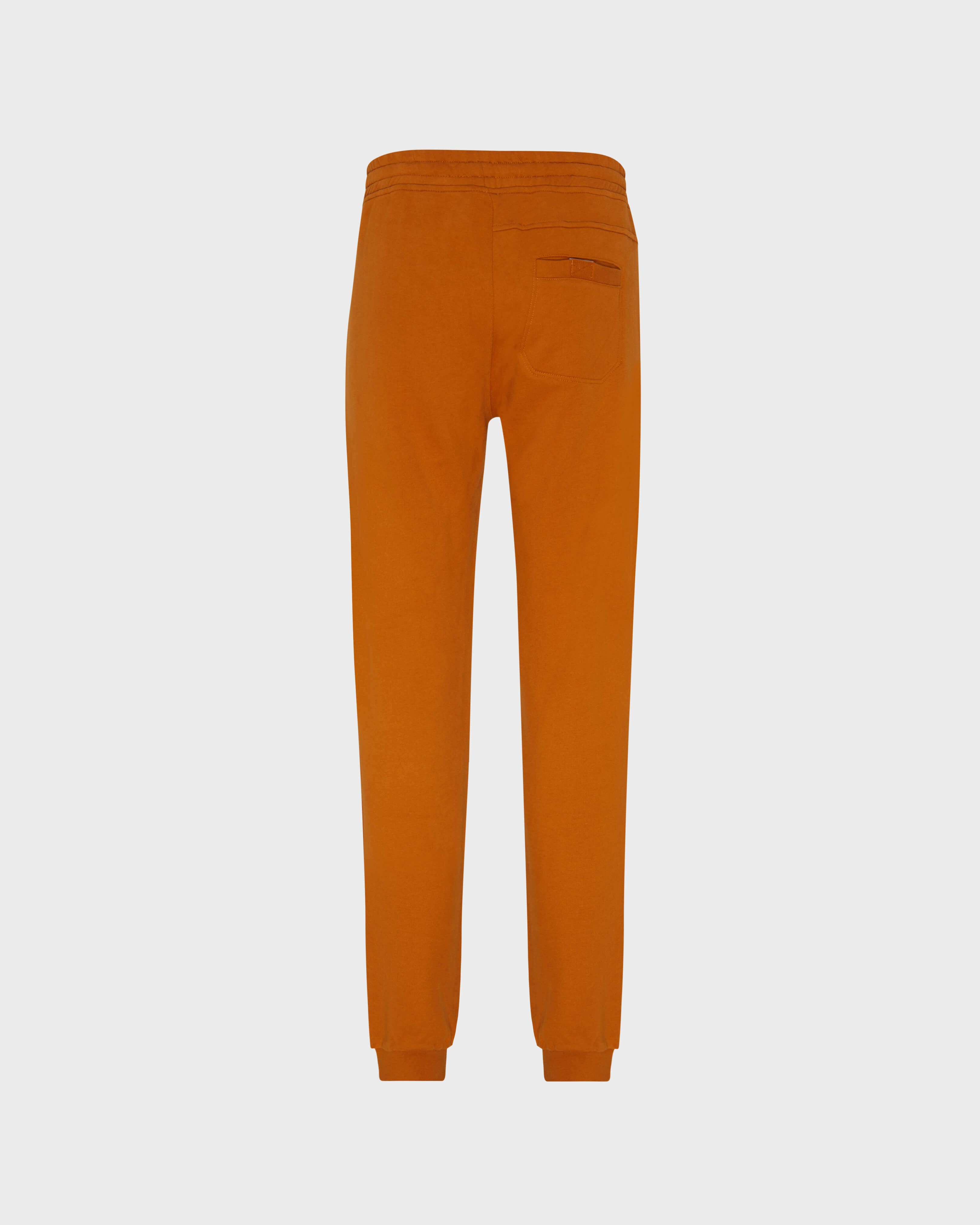 Men Jogger Cotton Pants Solid CARAMEL back view