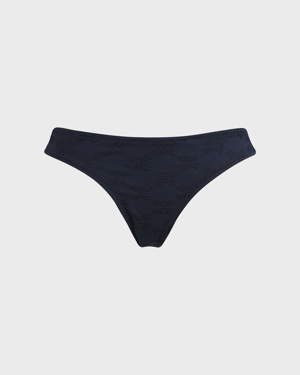 Vilebrequin - Women Midi Brief Bikini Bottom Turtles Monogram - Swimwear - Frise - Blue - Size M