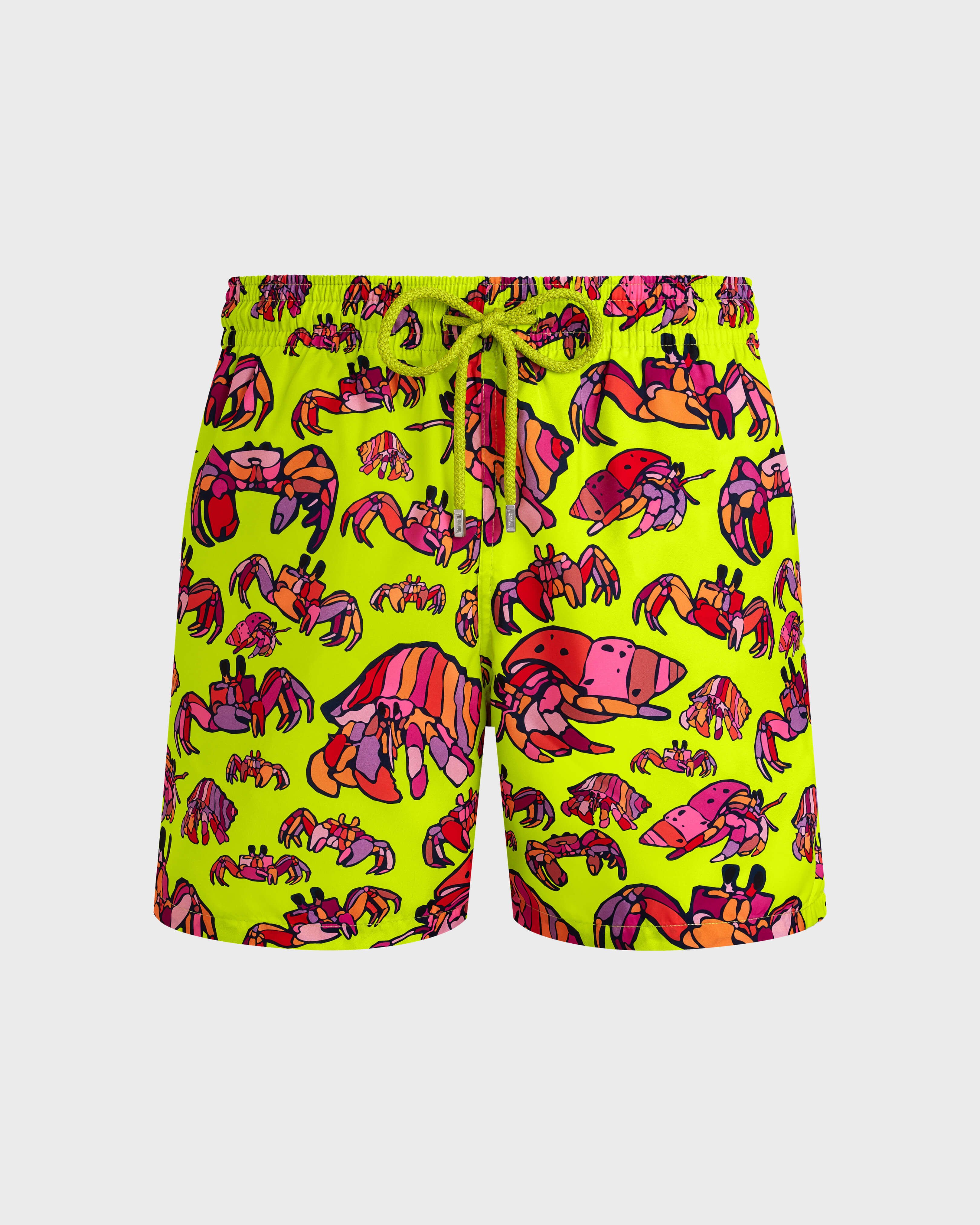 Men Ultra-light and packable Swim Shorts Hermit Crabs CHARTREUSE front view