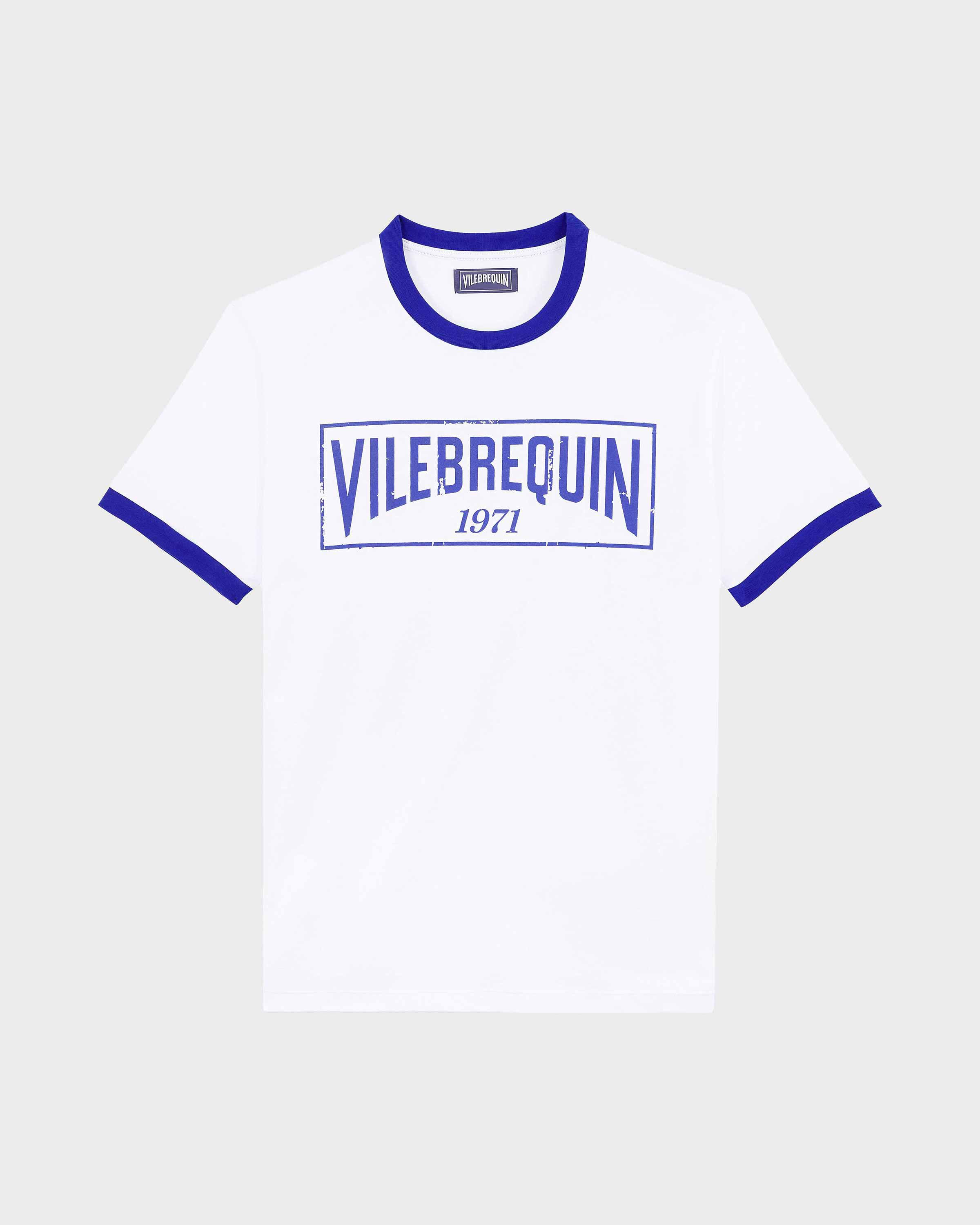 T-Shirt aus leichtem Baumwolljersey mit zweifarbigem Logo für Herren MARRAKECH front view