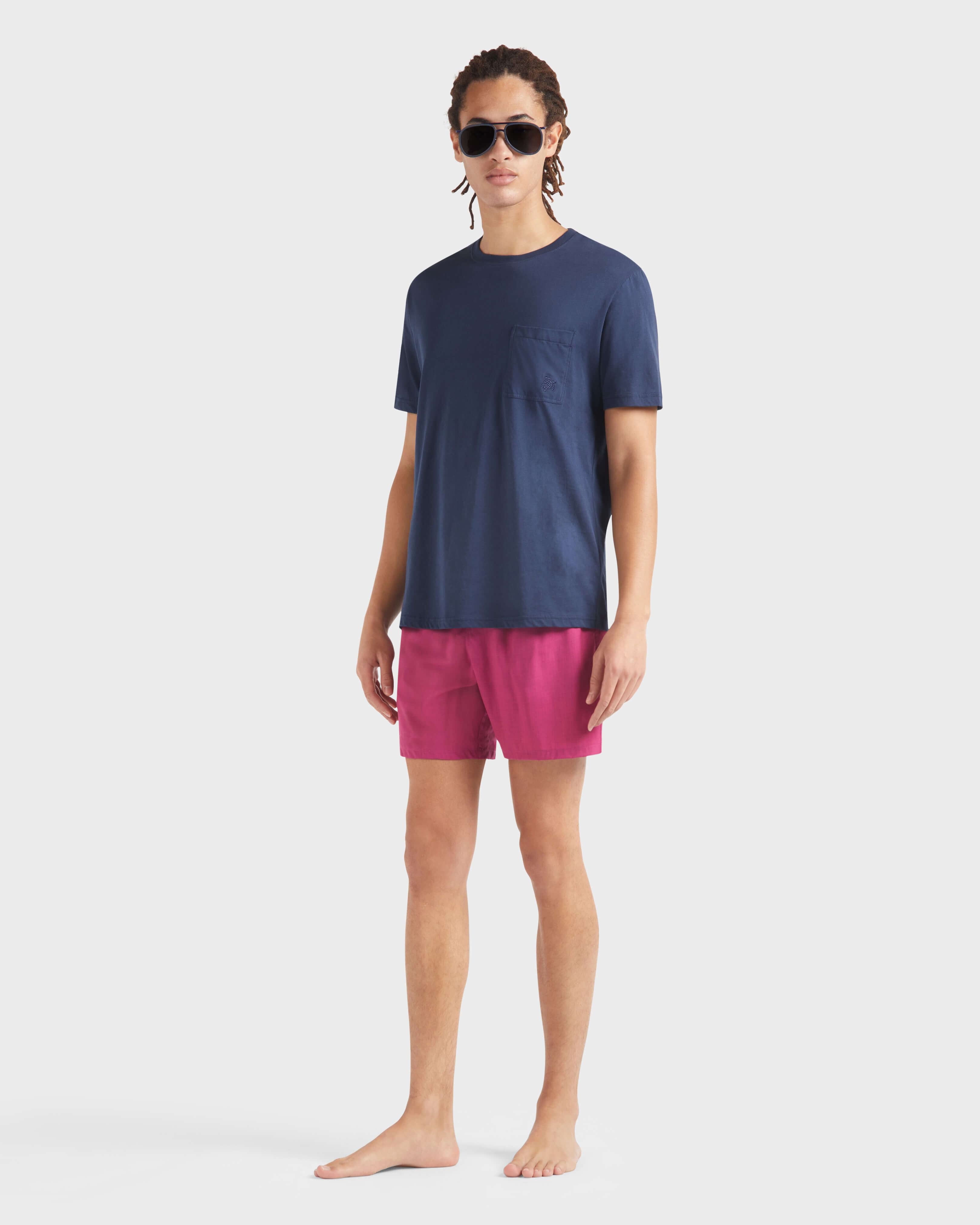 Men Wool Swim Shorts Super 120's CRIMSON PURPLE supp1 view