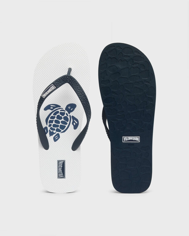 Vilebrequin - Men Beach Flip Flops Turtle - Shoes - Copp - White - Size 42/43