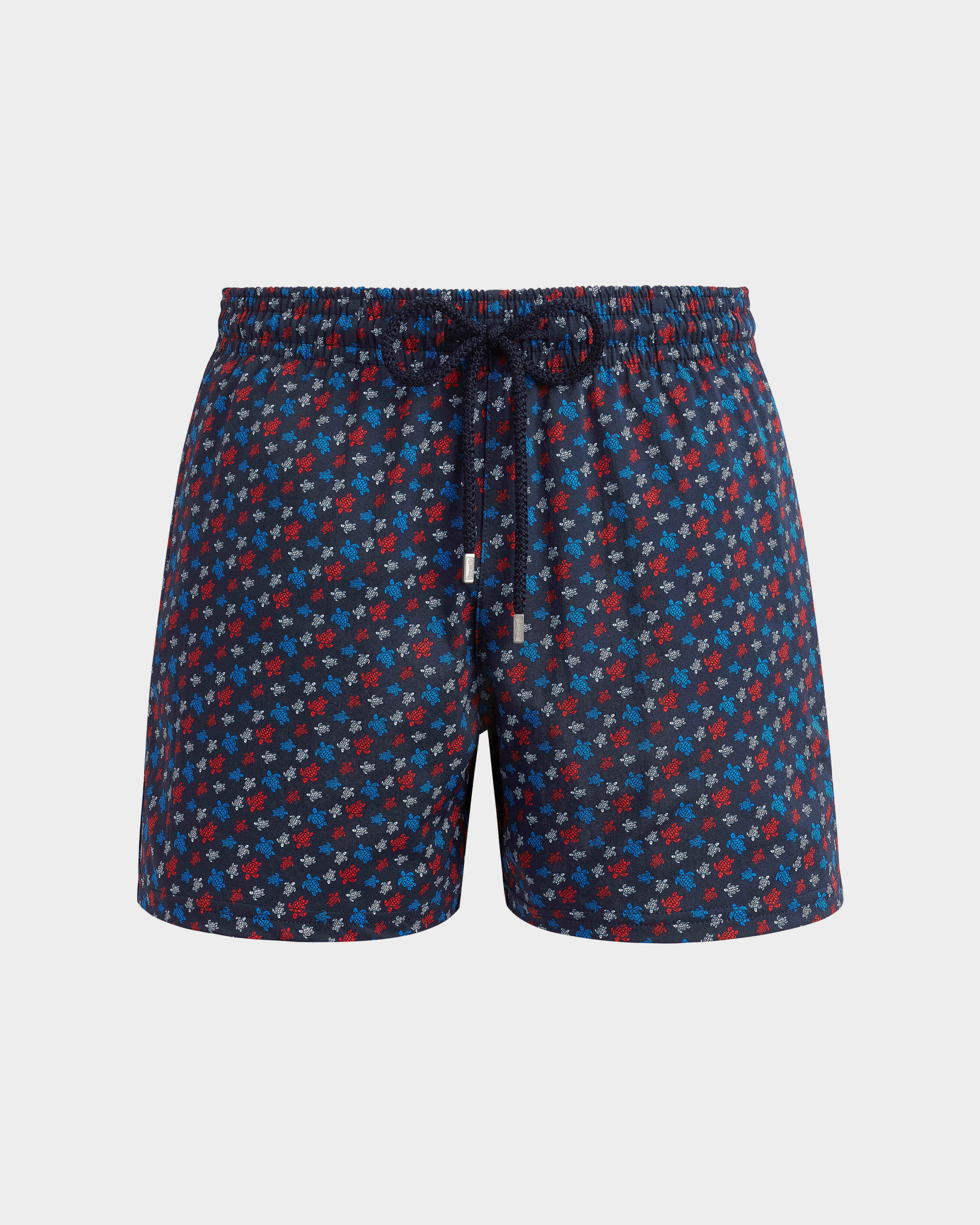 Men Stretch Short Swim Shorts Micro Ronde Des Tortues Rainbow MARINEBLAU front view