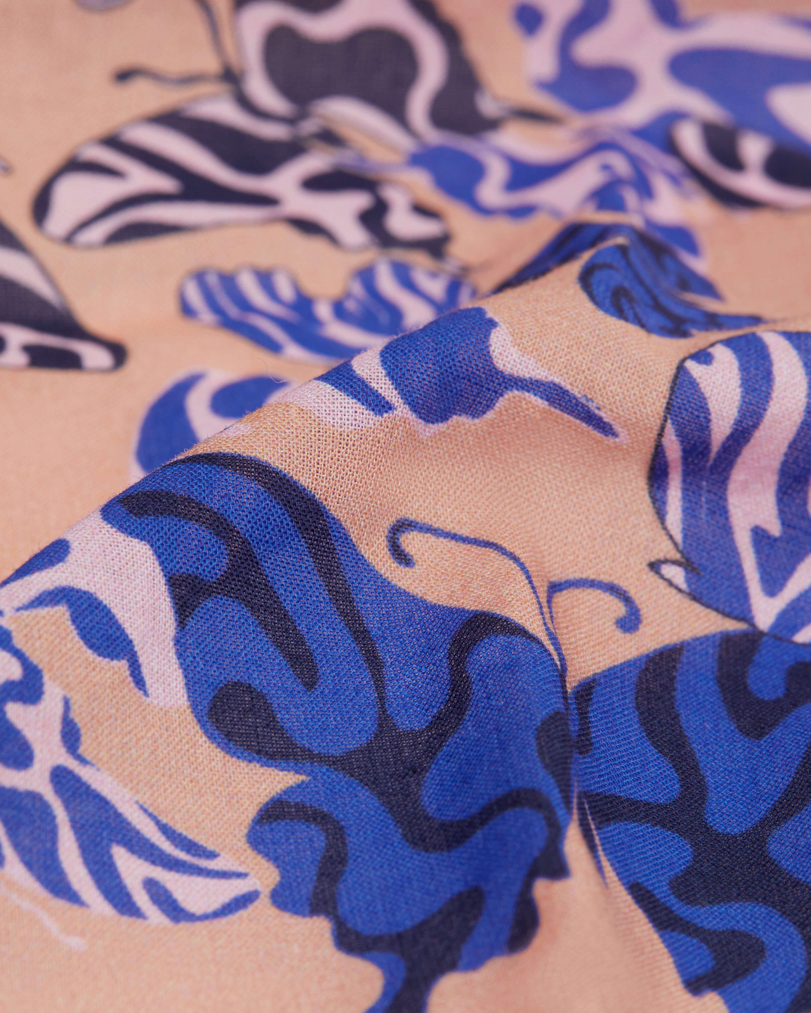 Pareo de algodón con estampado Disco Butterflly BLUSH look1 view