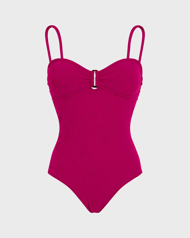 Vilebrequin - Women Jacquard One-piece Swimsuit Roses - Swimwear - Lucette - Red - Size S
