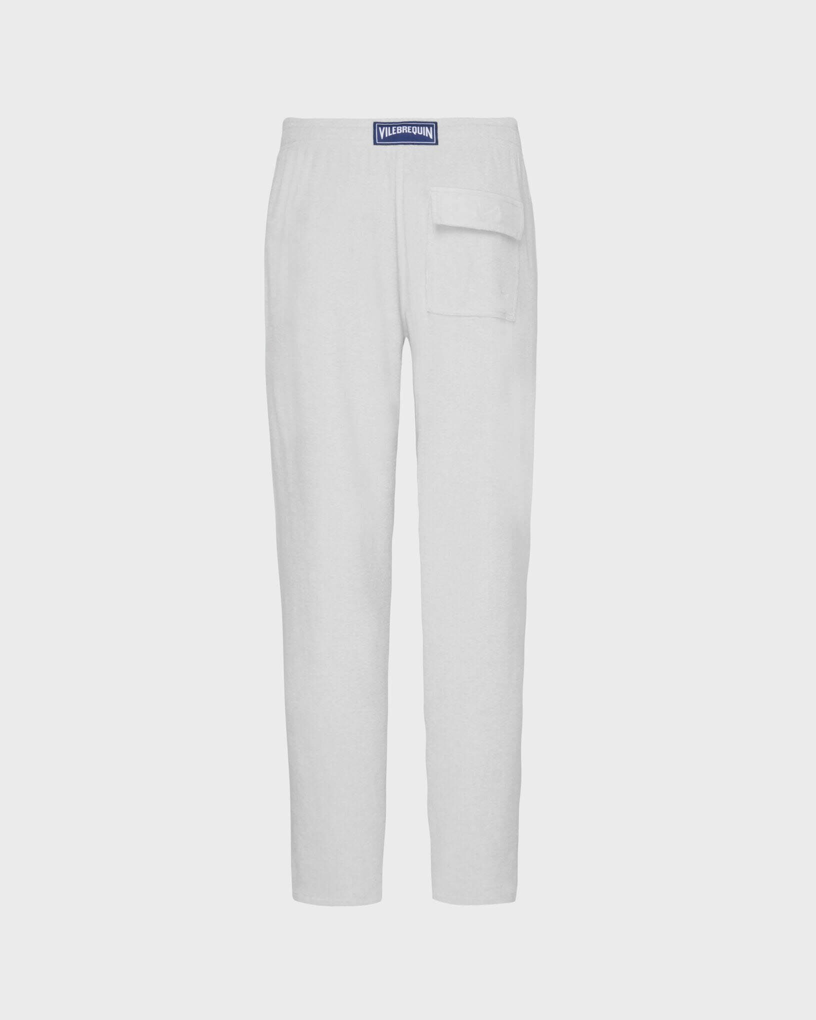 Pantaloni in cotone BIANCO back view