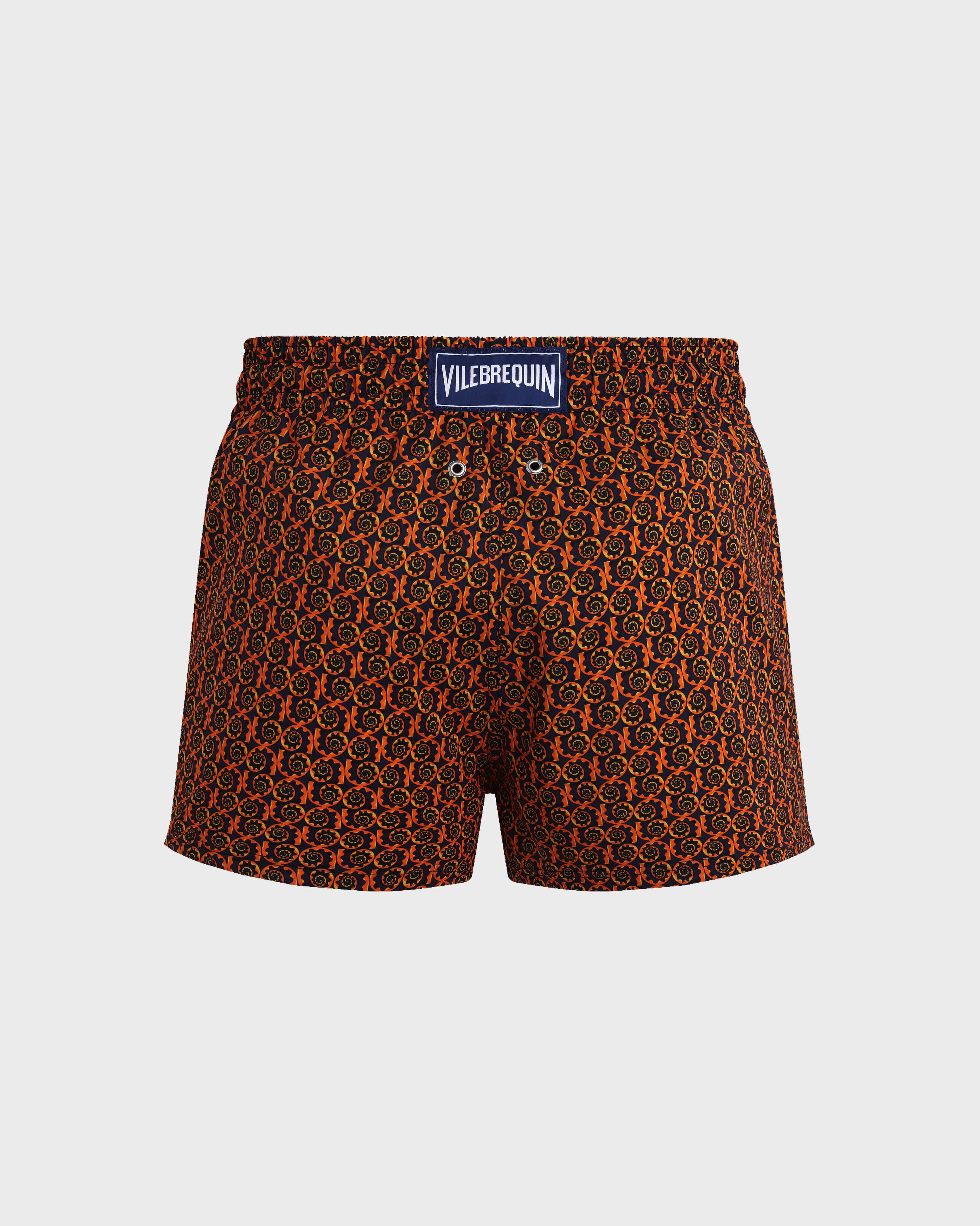 Pantaloncini mare uomo corti Graphic Wrinkles BLU MARINE back view