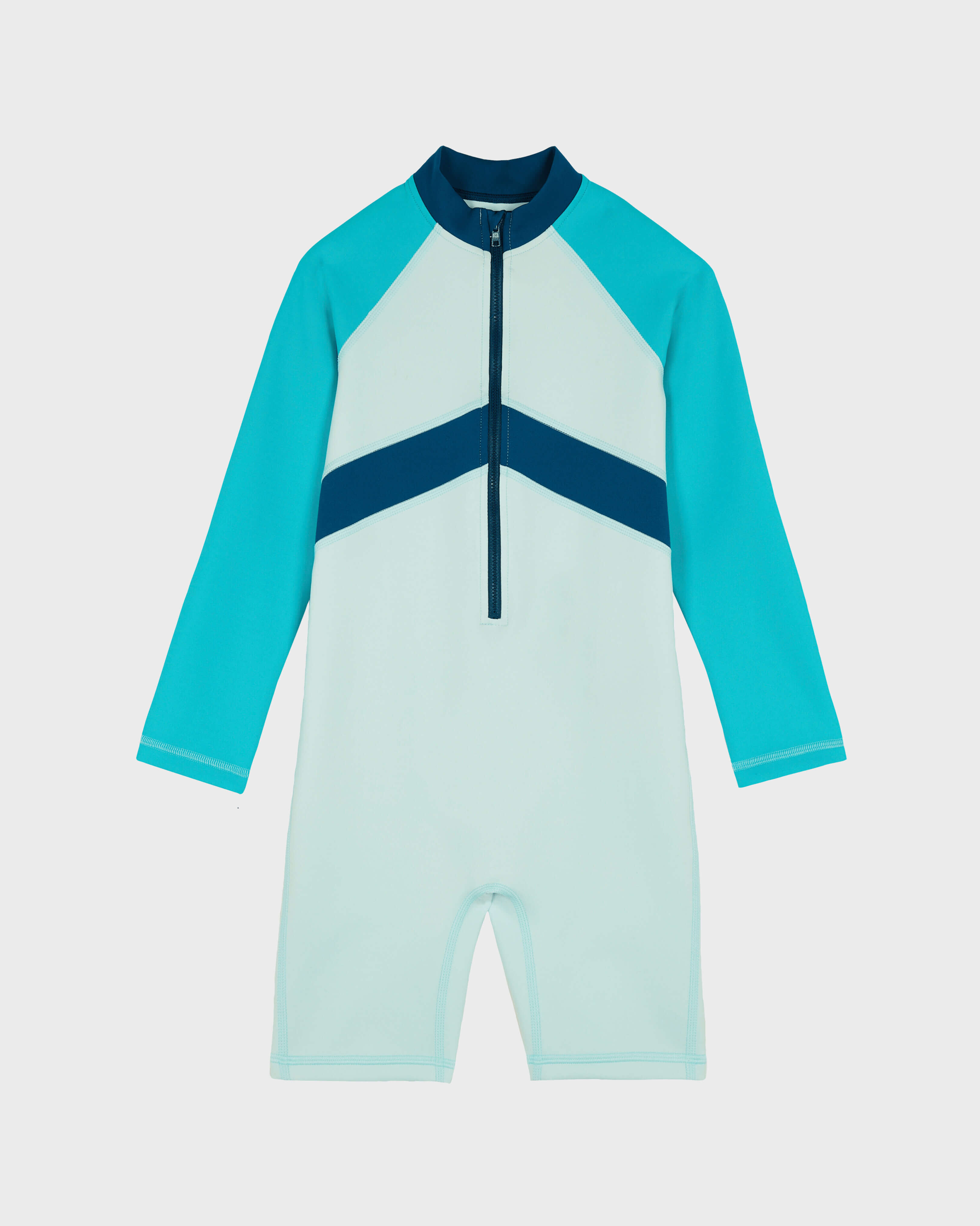Boys One-piece Rashguard Jumpsuit Tricolore BLUE NOTE front view