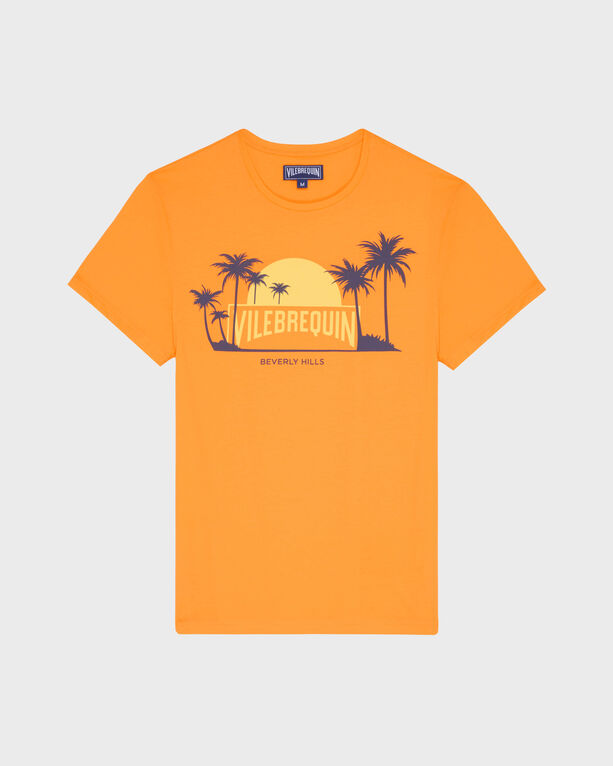 Vilebrequin - Men Organic Cotton T-shirt City - Tee Shirt - Thom - Orange - Size L