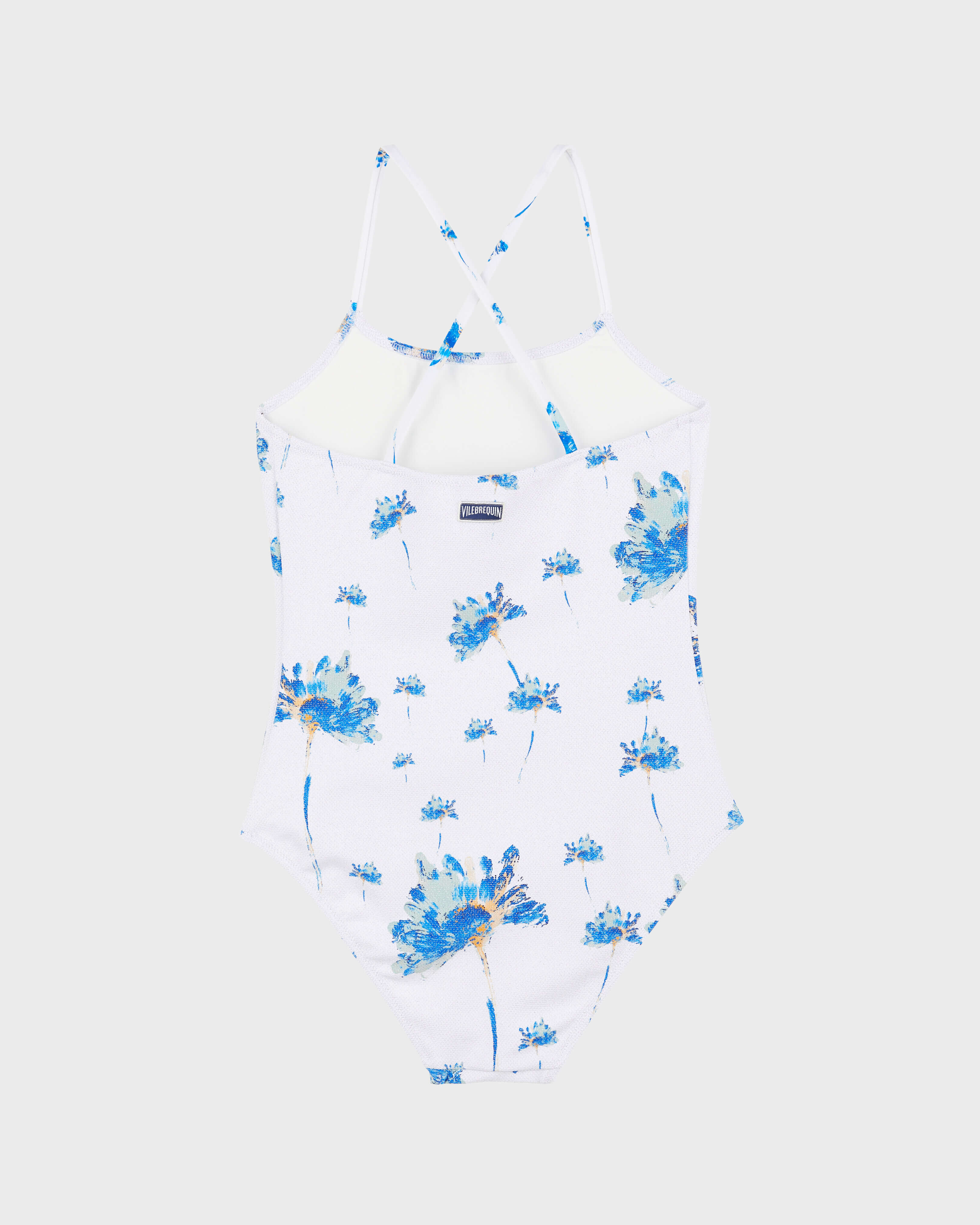 Girls One-piece Swimsuit Herbier OFF WHITE back view