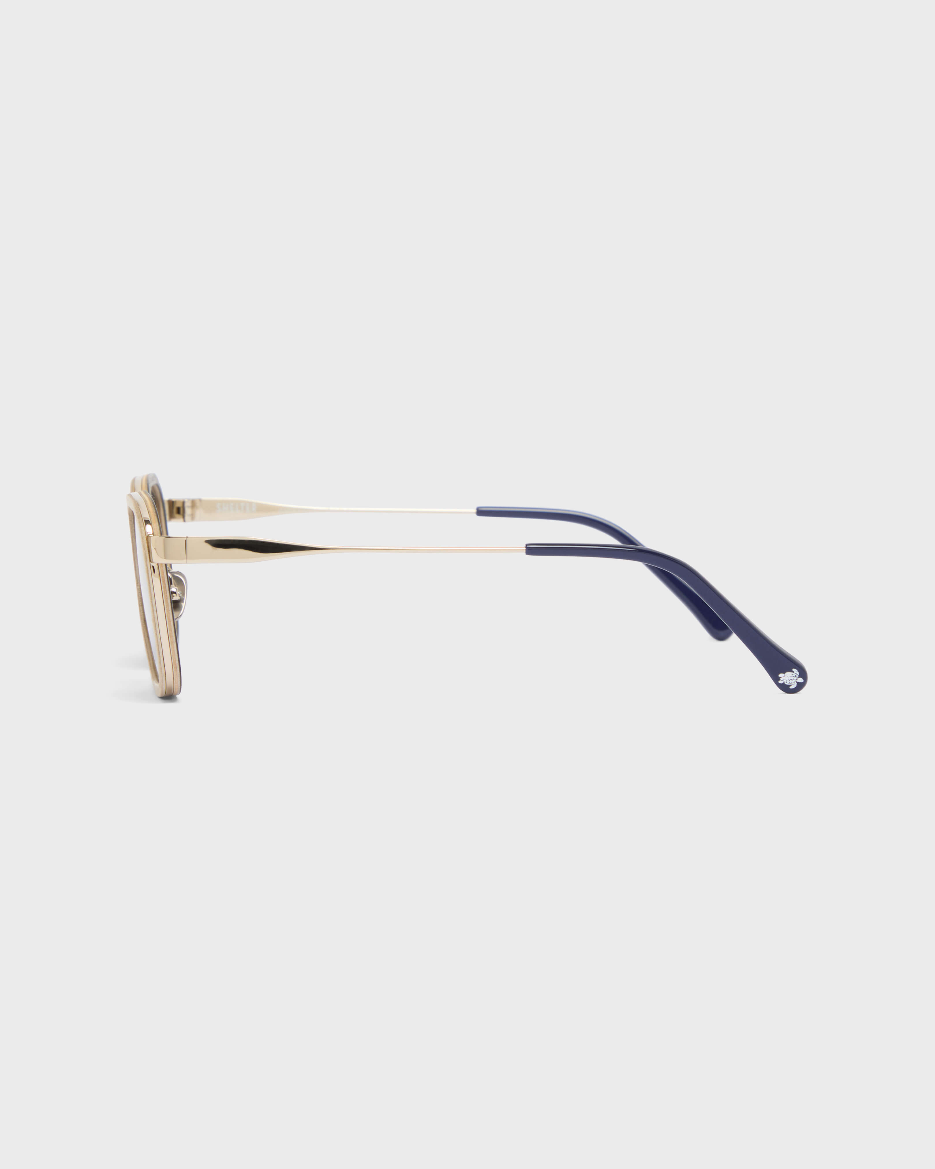 Lunettes en bois de bouleau WHITE GOLDEN back view