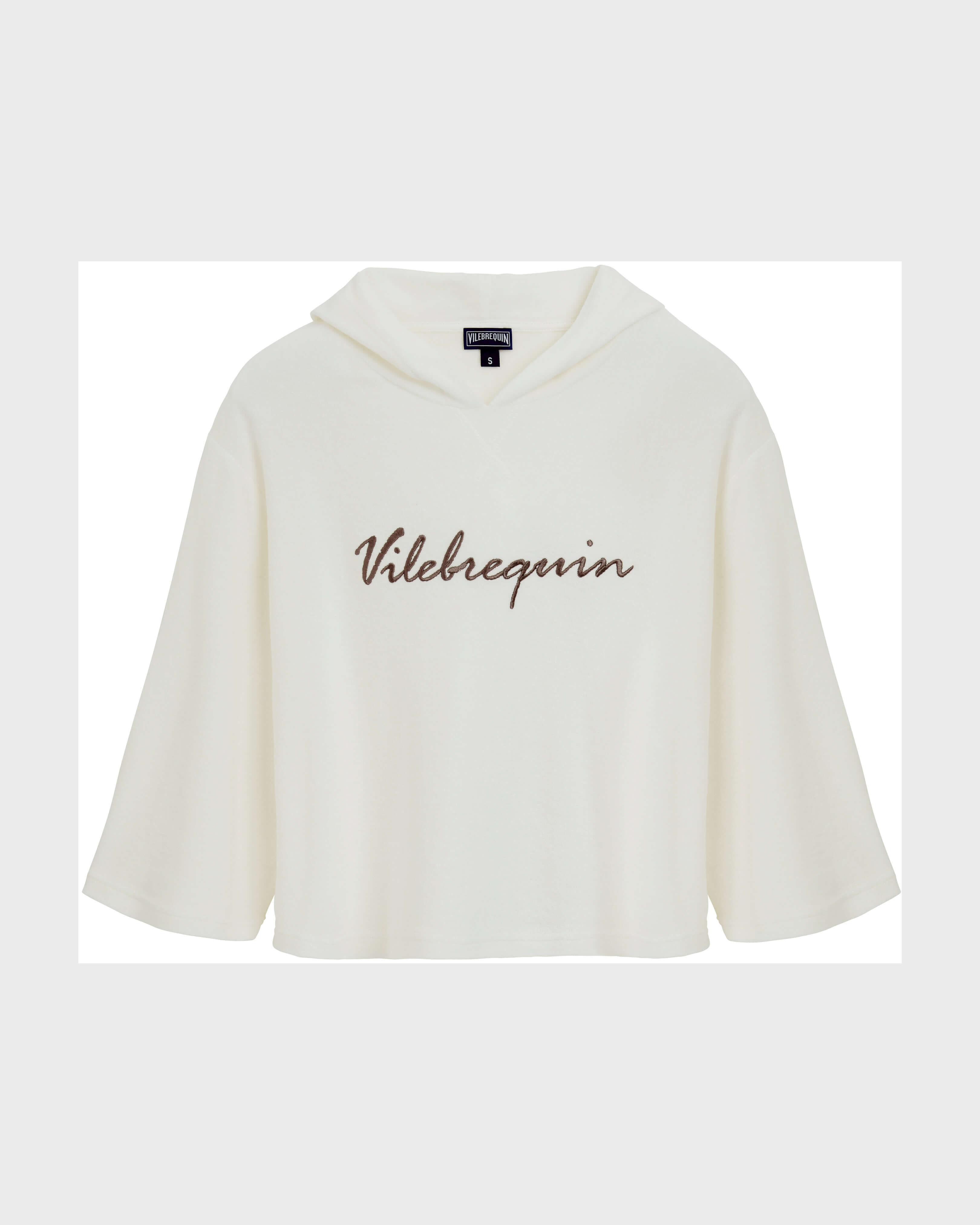 Women Terry Sweatshirt CHALK front view