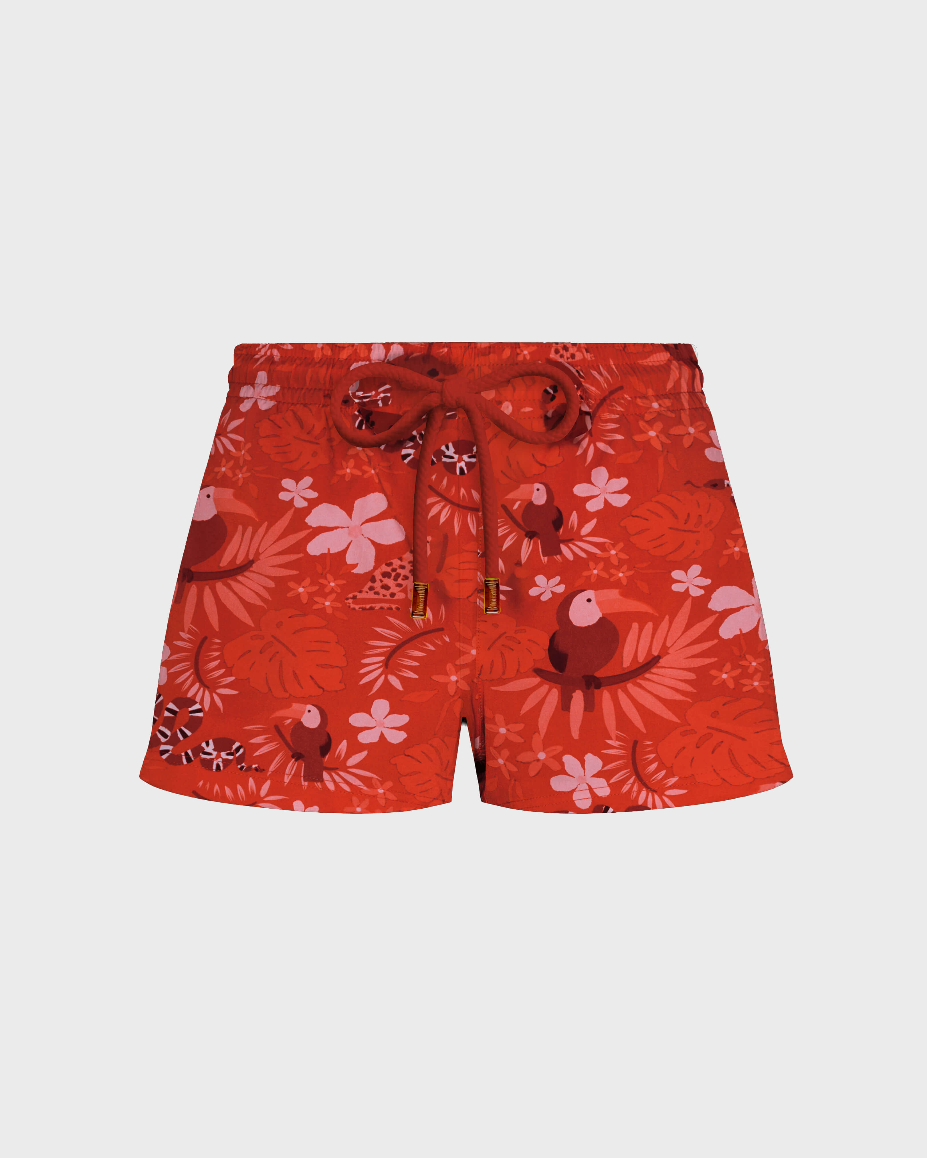 Pantalón corto y elástico de baño con estampado Papel de Embrulho para mujer AMAPOLA front view