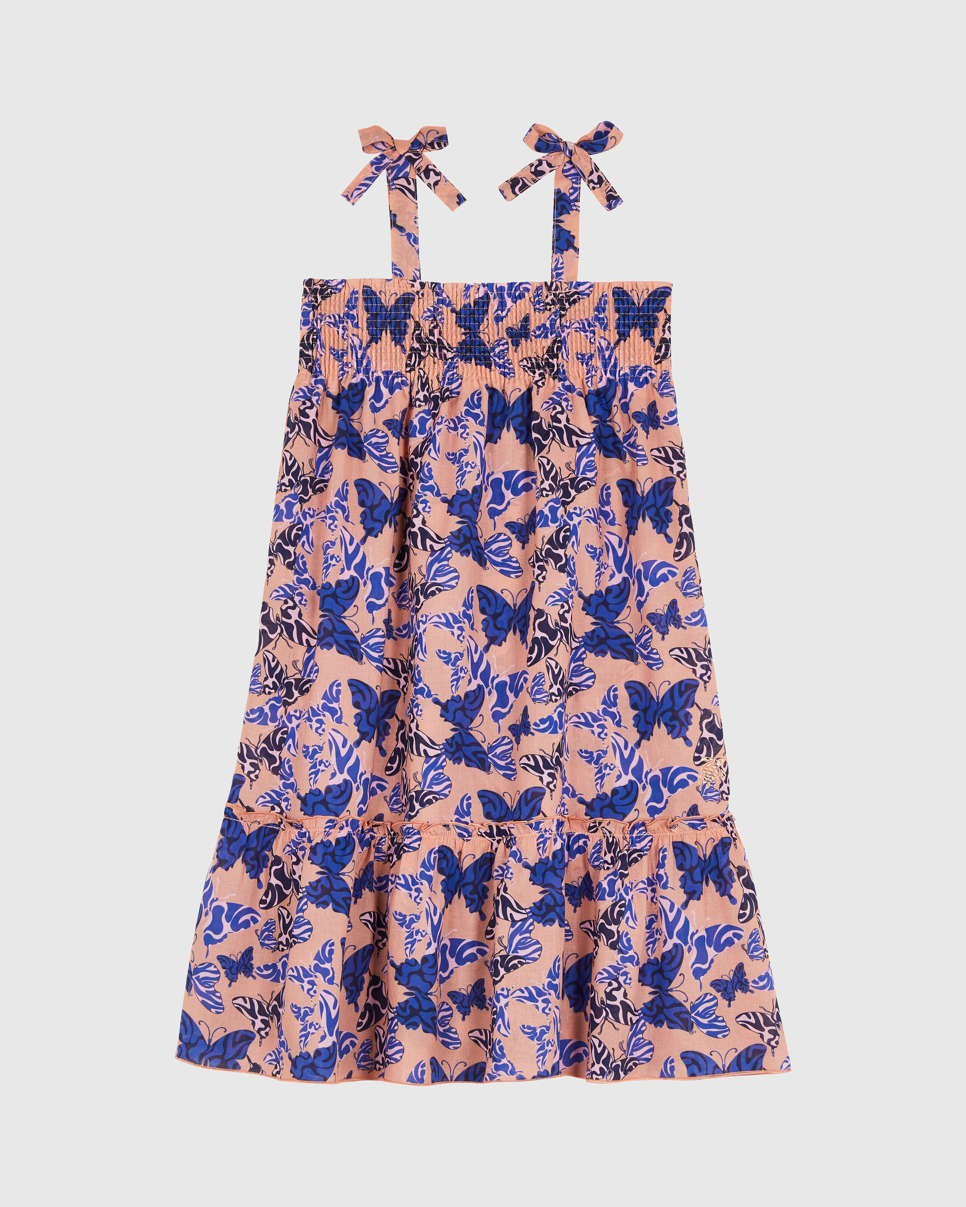 Girls Organic Cotton Voile Disco Butterflly BLUSH front view