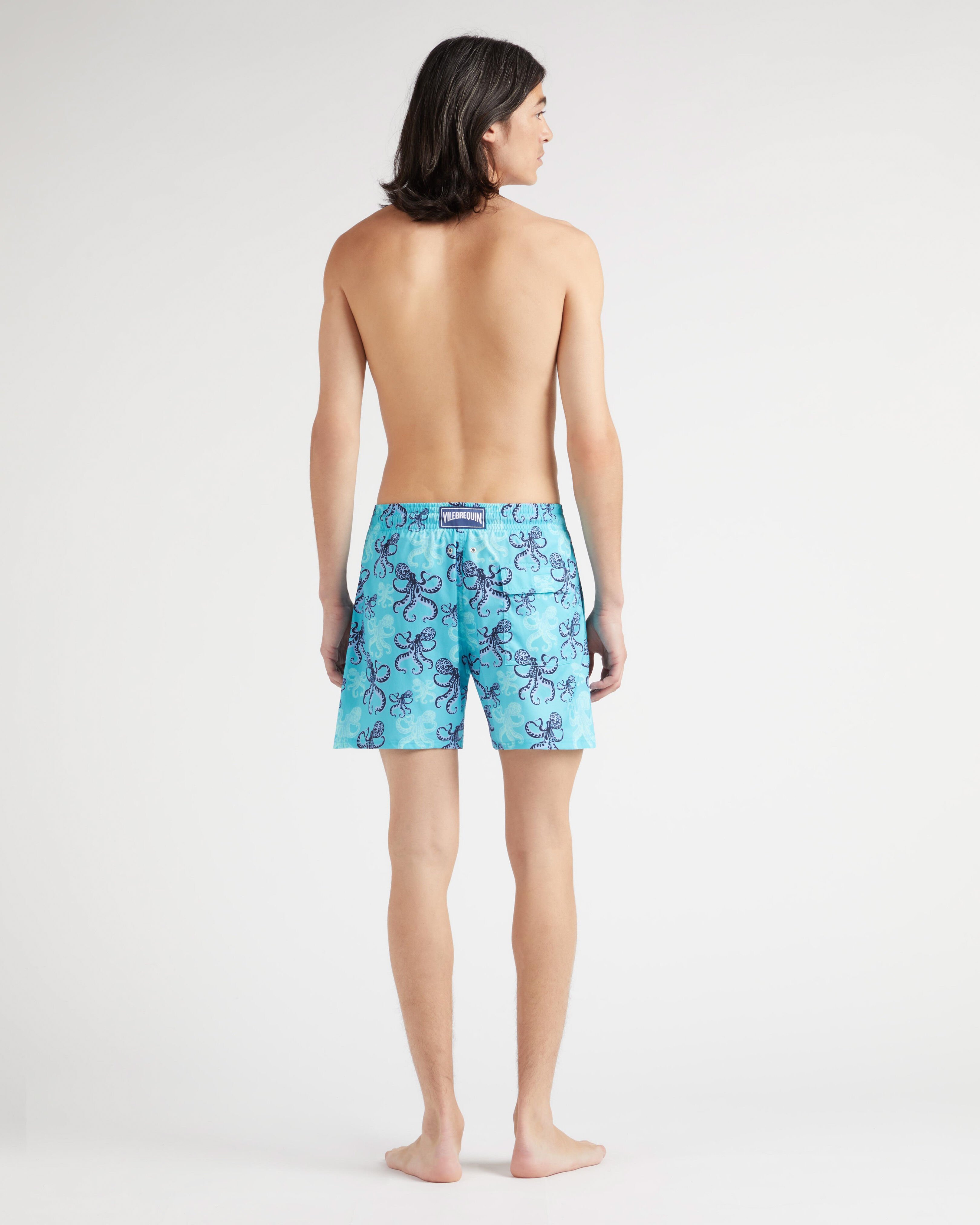 Men Stretch Short Swim Shorts Poulpes BORA BORA backworn view