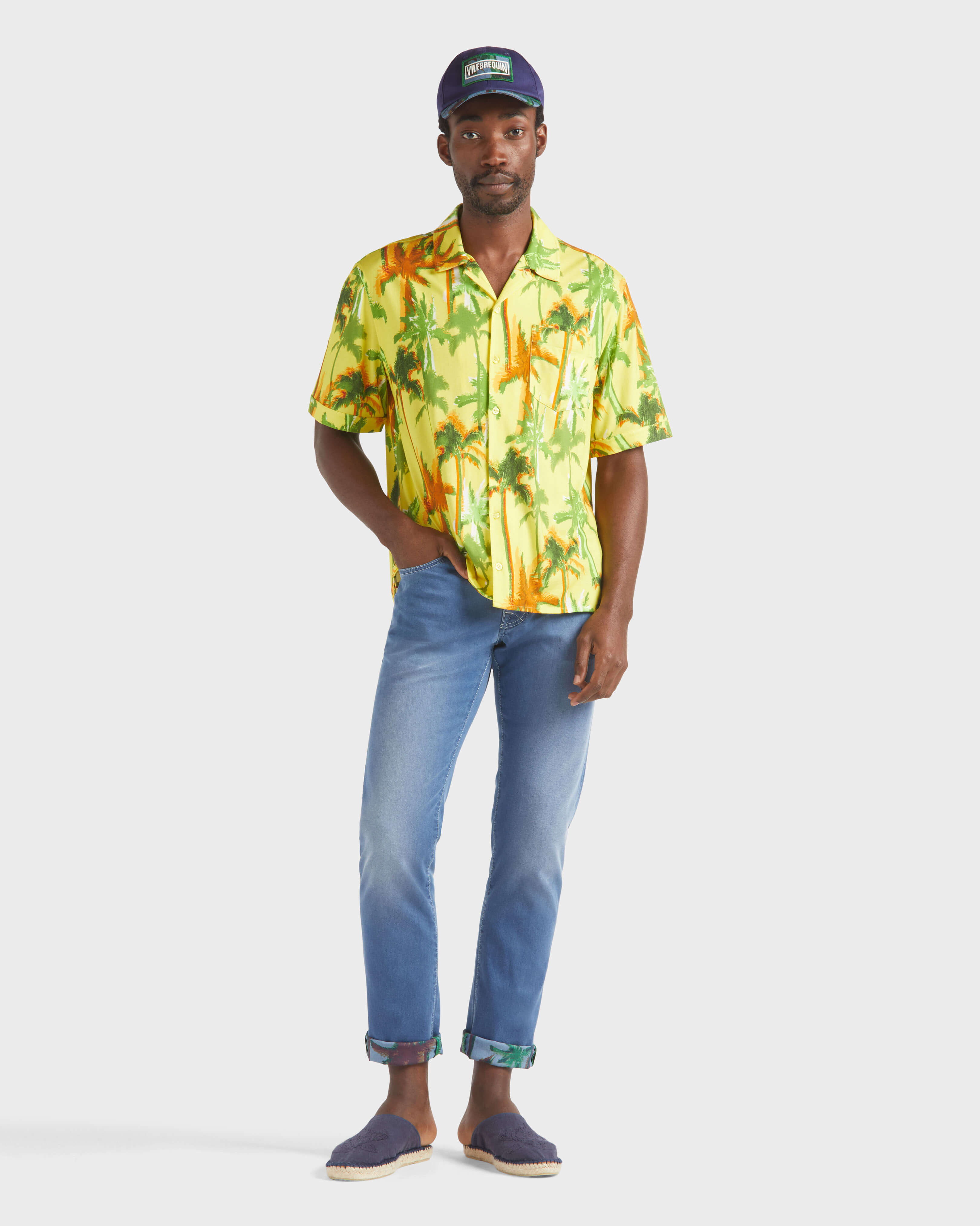 Men 5-Pockets Denim Pants Palms Offset MED DENIM W2 supp1 view