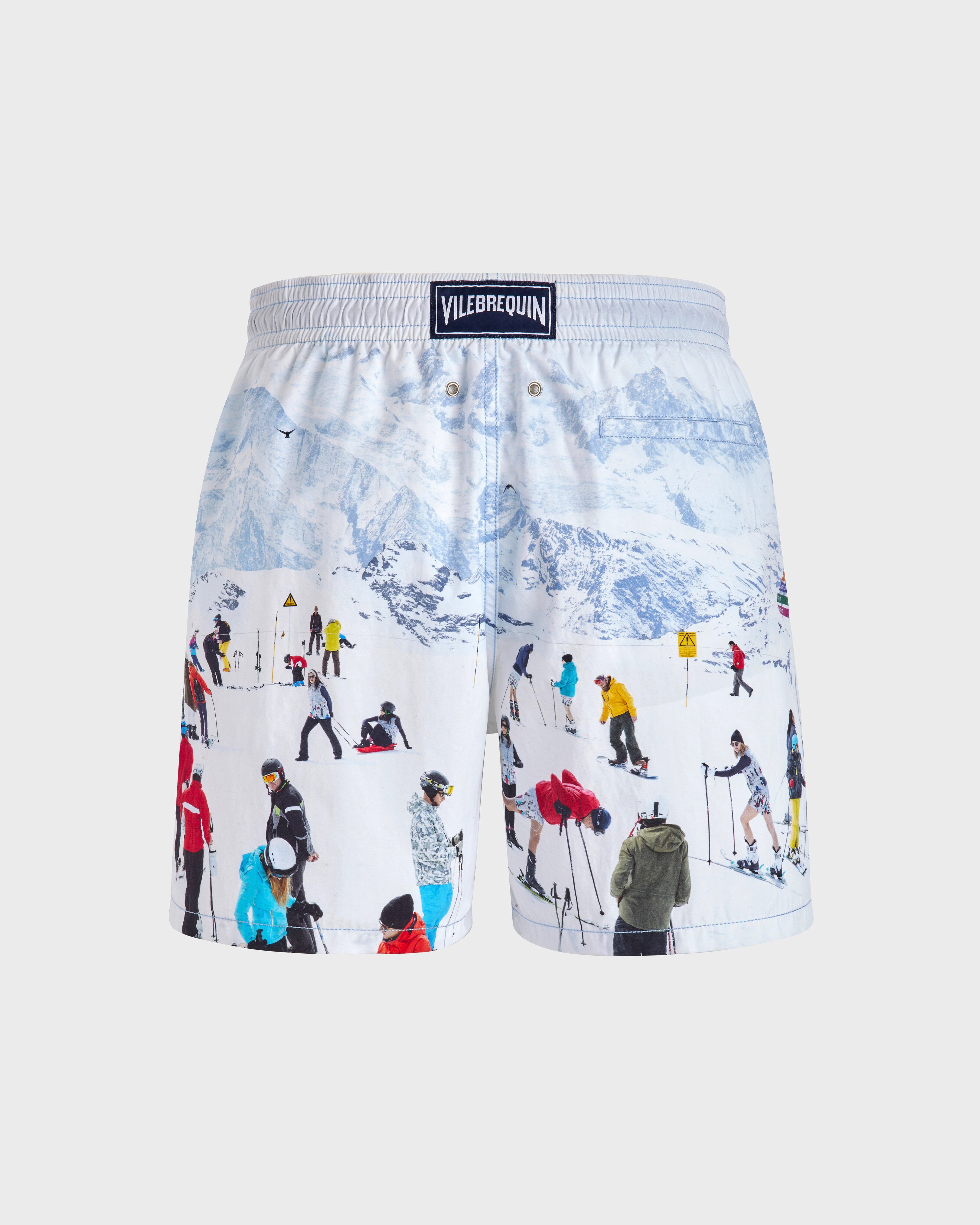 Men Swimwear Ski - Vilebrequin x Massimo Vitali SKY BLUE back view