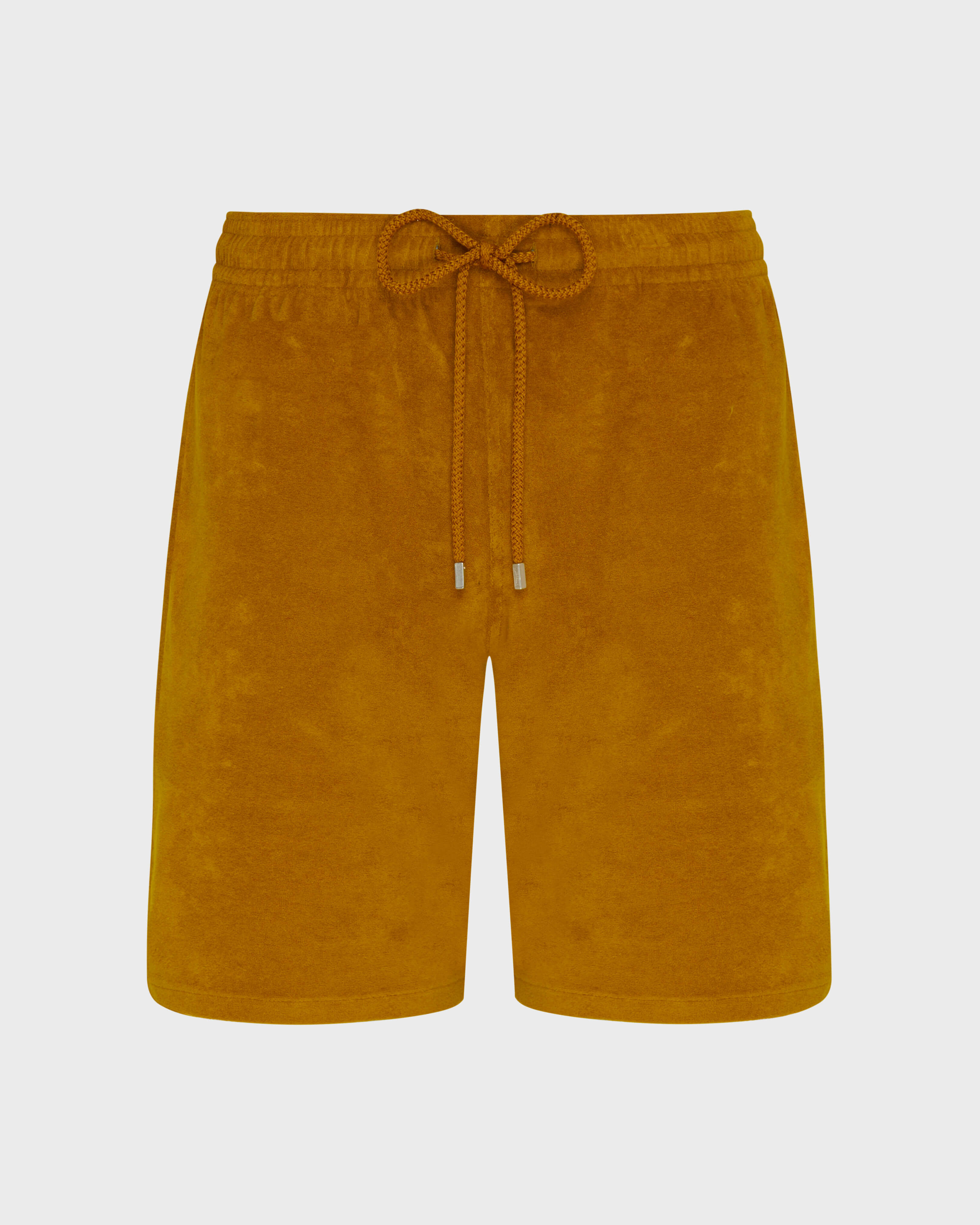 Bermudas de felpa de color liso unisex MUD front view