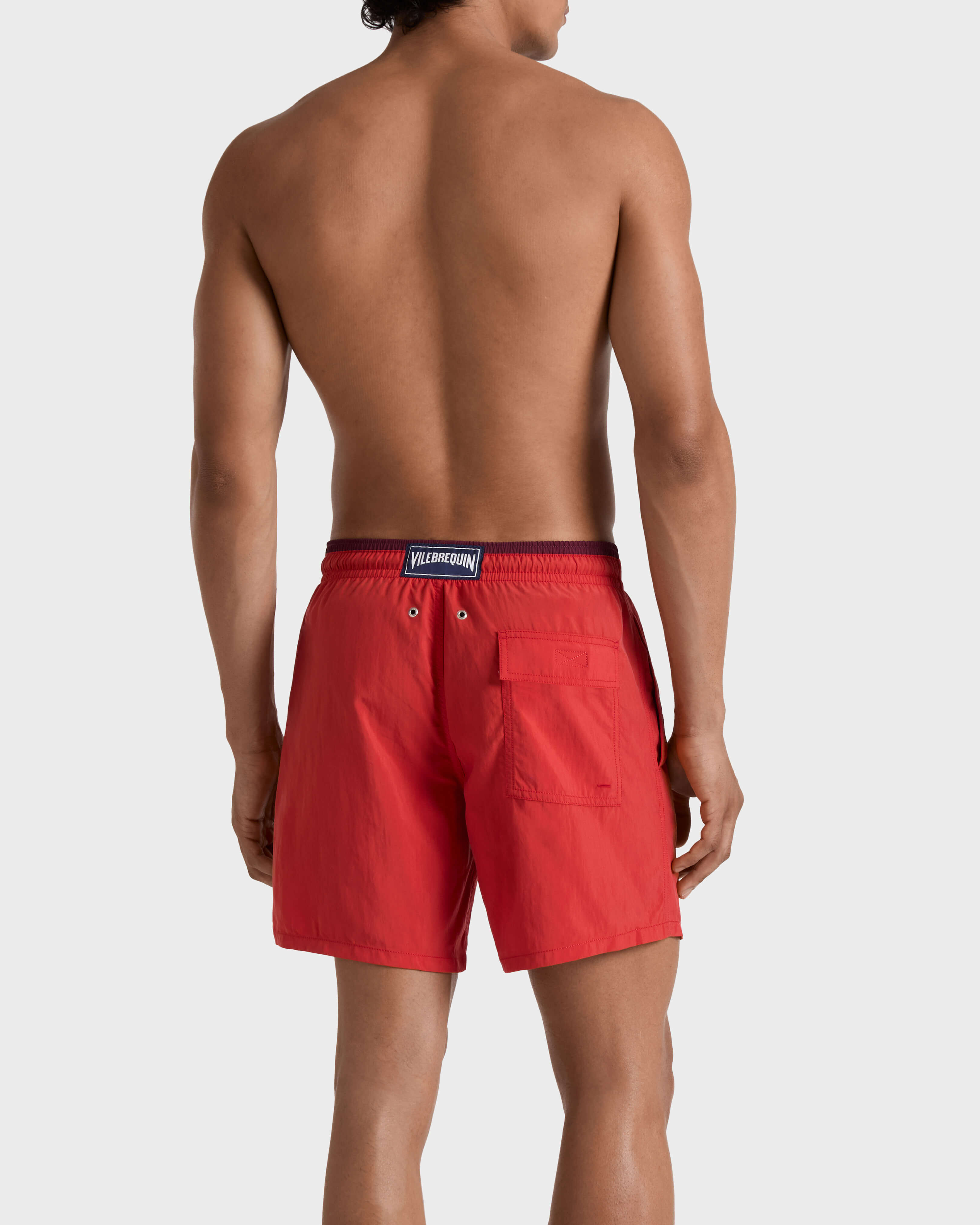 Bañador liso bicolor para hombre DALIA backworn view