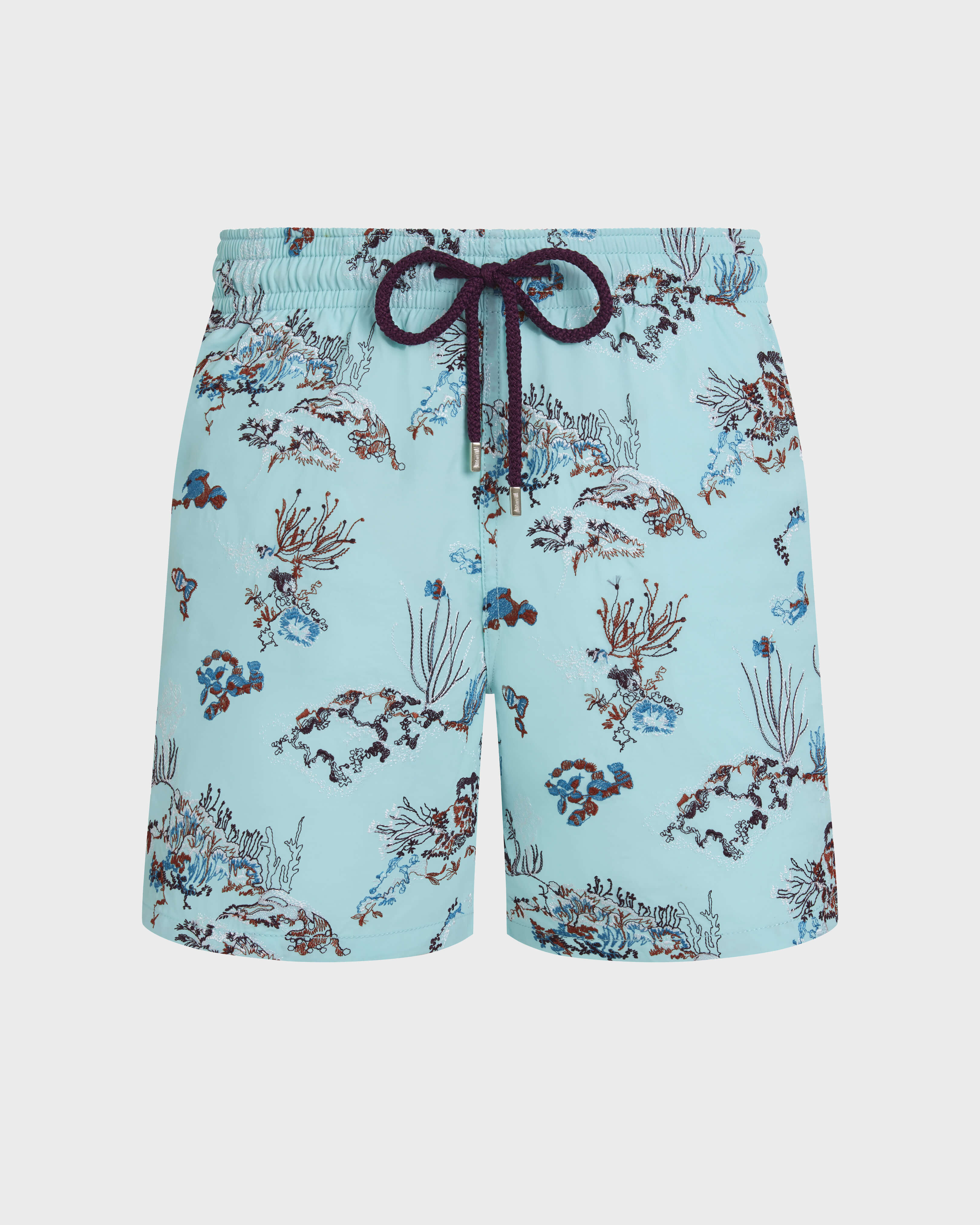 Pantaloncini mare uomo ricamati Coral Reef- Edizione limitata OXYGENE front view