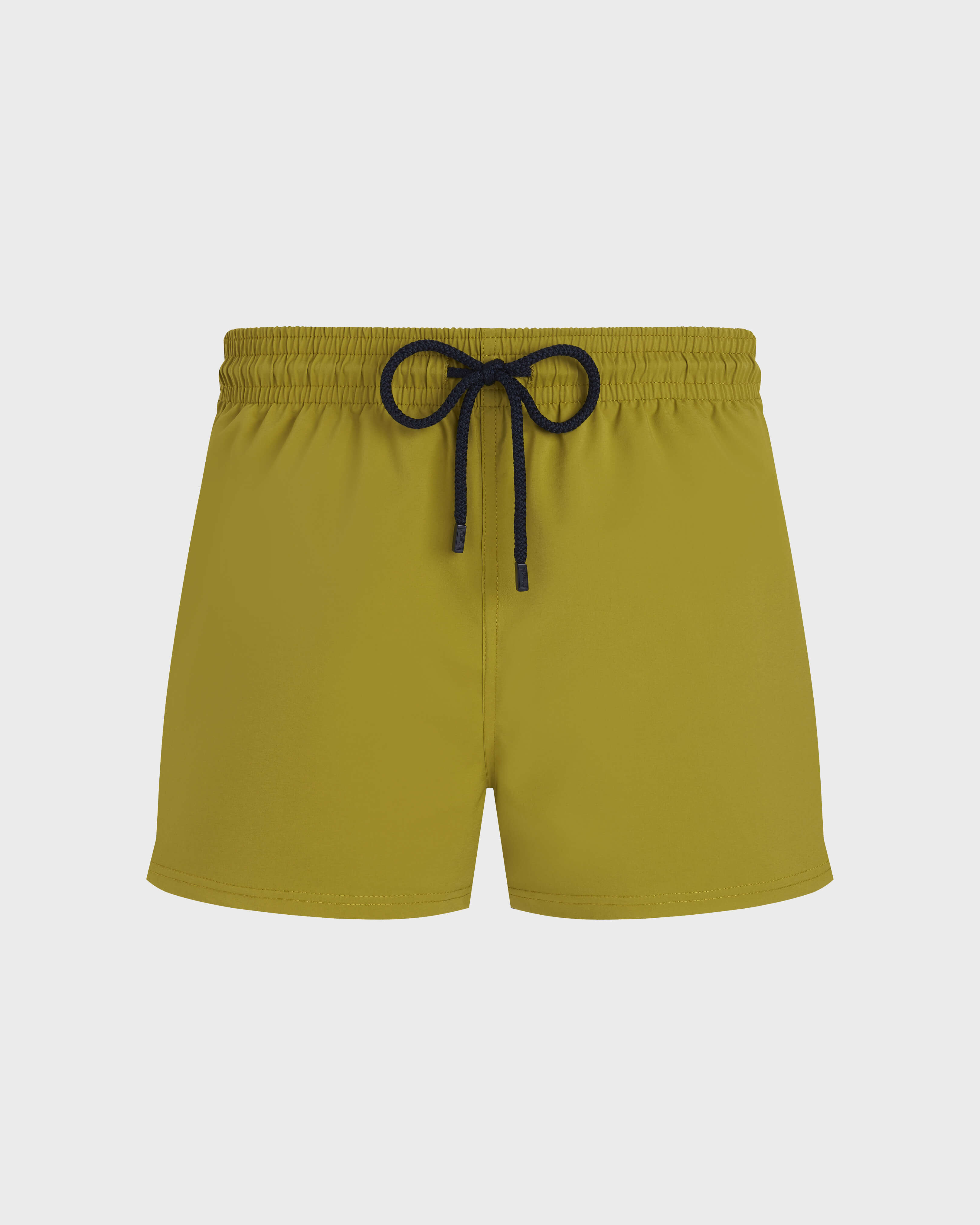 Men Swimwear Short and Fitted Stretch Solid WORMWOOD front view