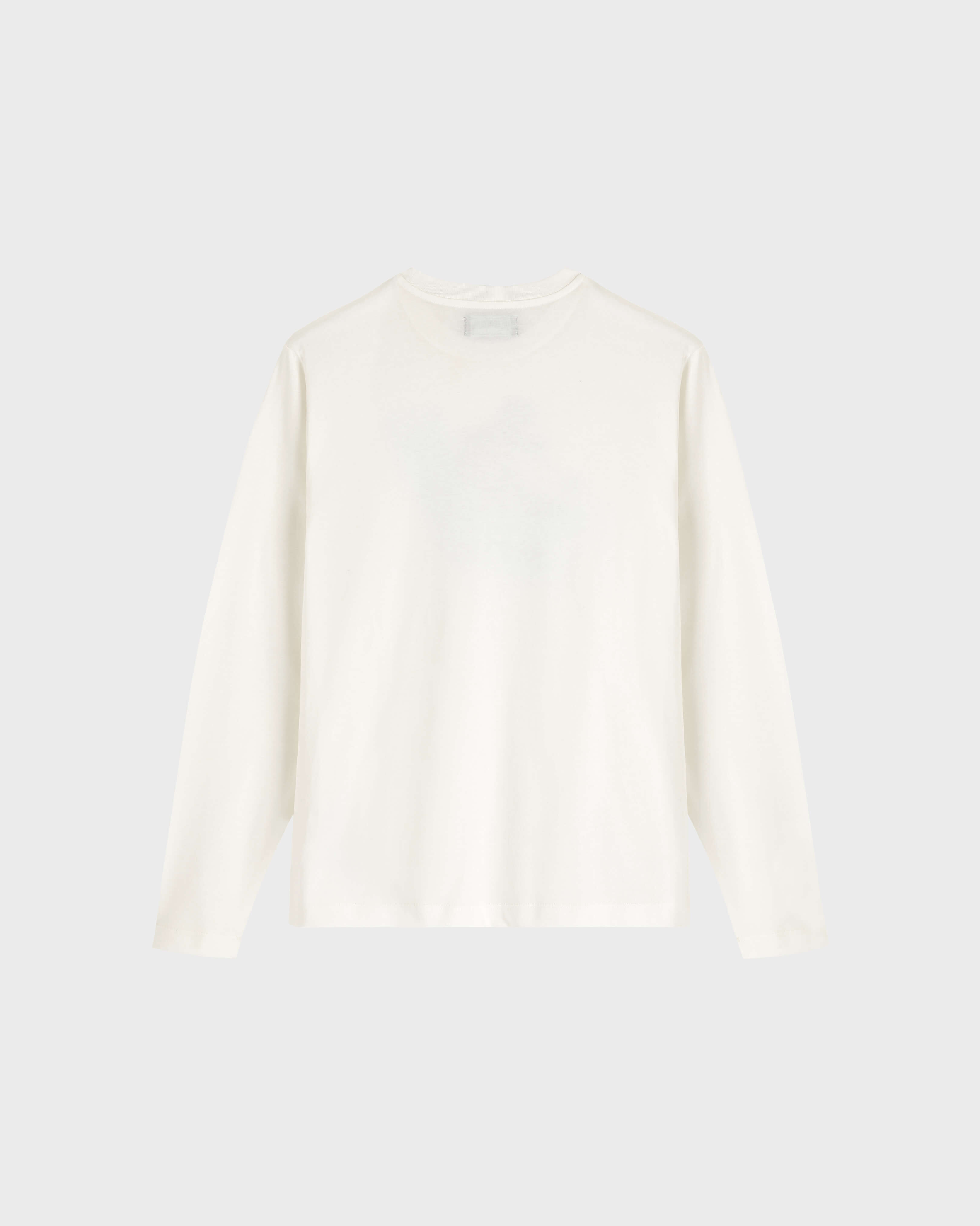 T-shirt manches longues en coton homme Requins 3D OFF-WHITE back view