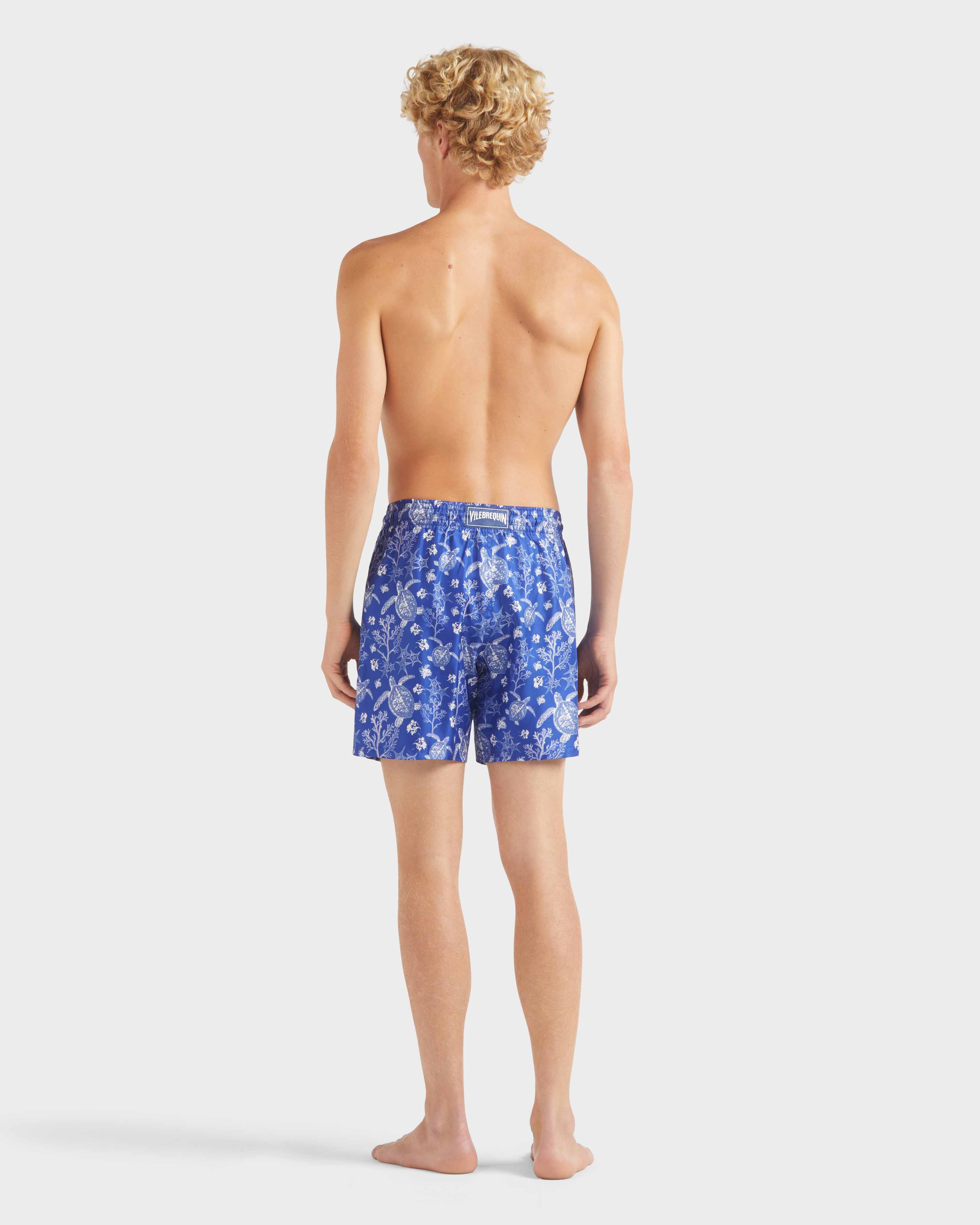 Bermuda uomo in seta X-Ray Turtles MARRAKECH backworn view