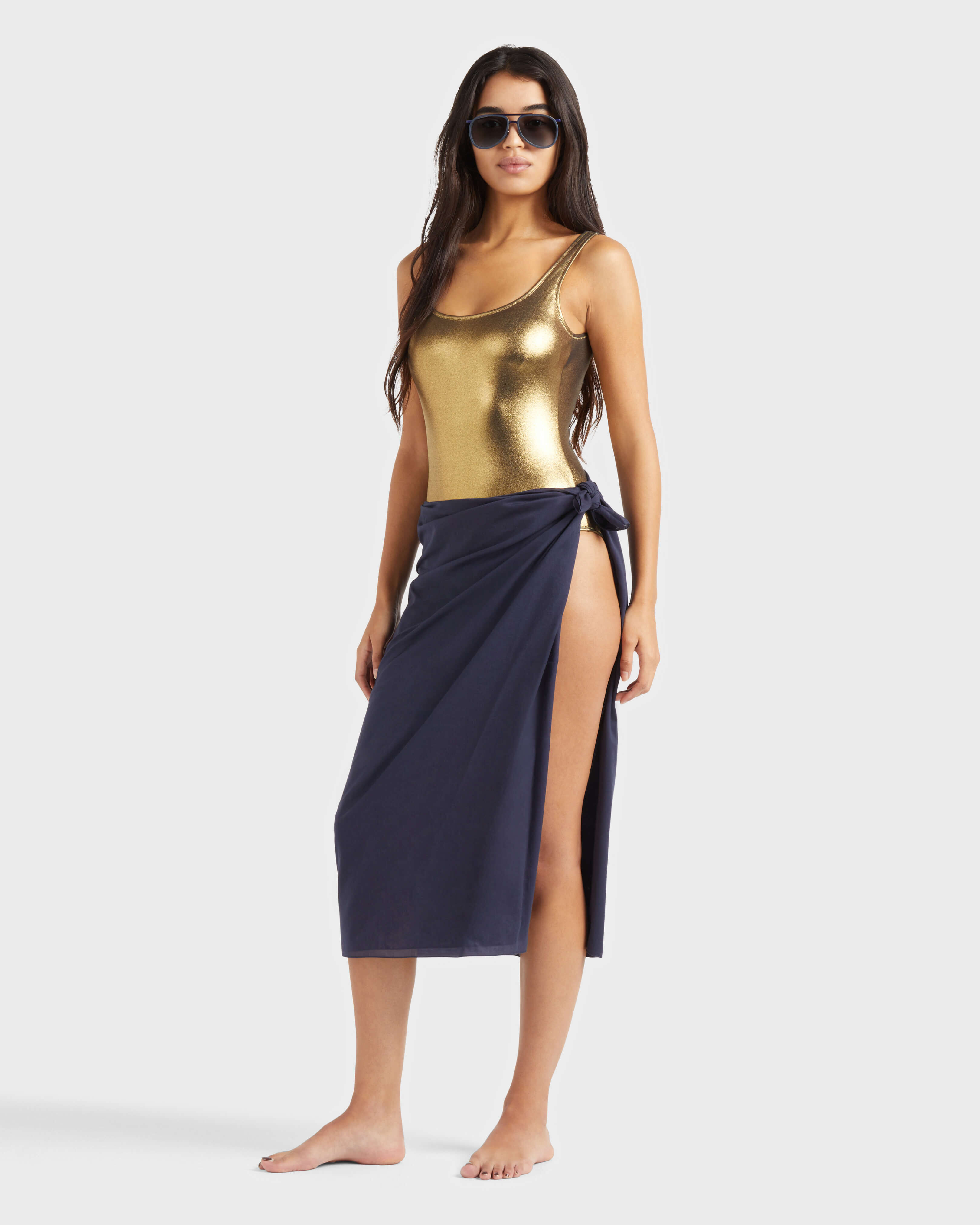 Women Tank One-piece Swimsuit Metalic DORE supp1 view