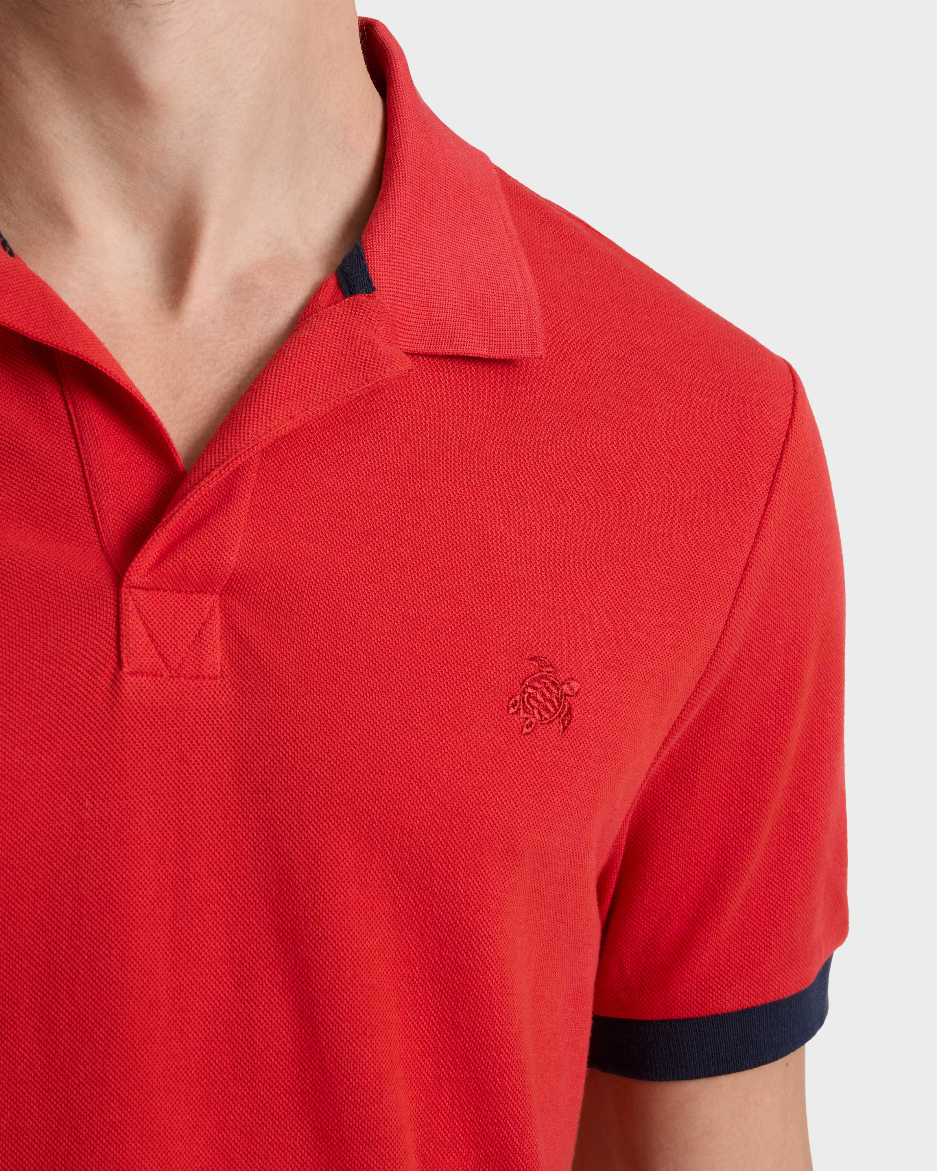 Polo en piqué coton organique homme uni DALIA supp1 view