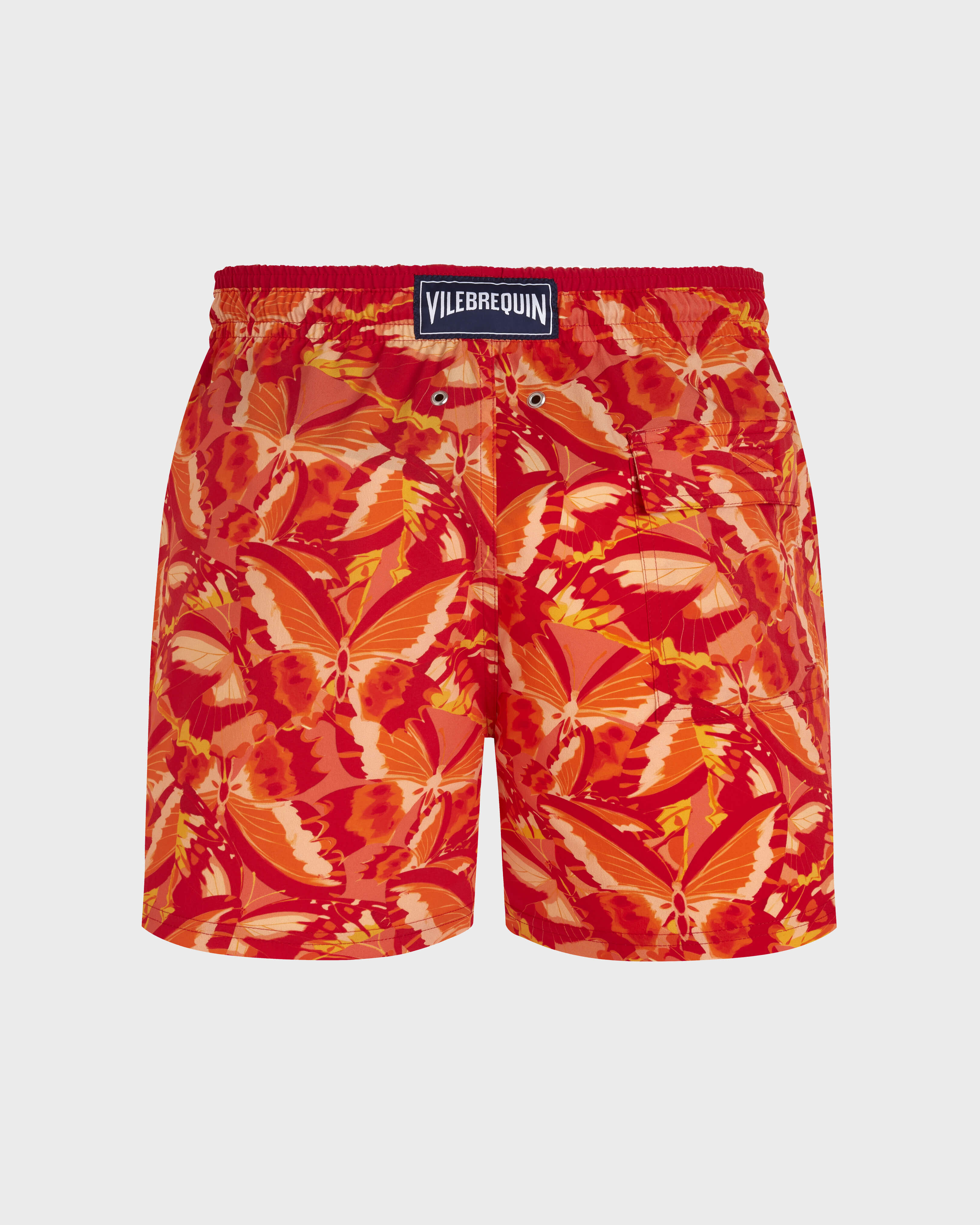 Dama Pintada Stretch-Badeshorts für Herren MOHNROT back view