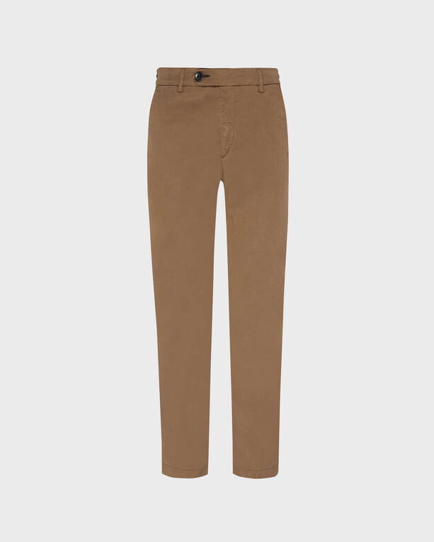 Vilebrequin - Men Tencel Cotton Chino Pants Solid - Pant - Taillat - Brown - Size 34