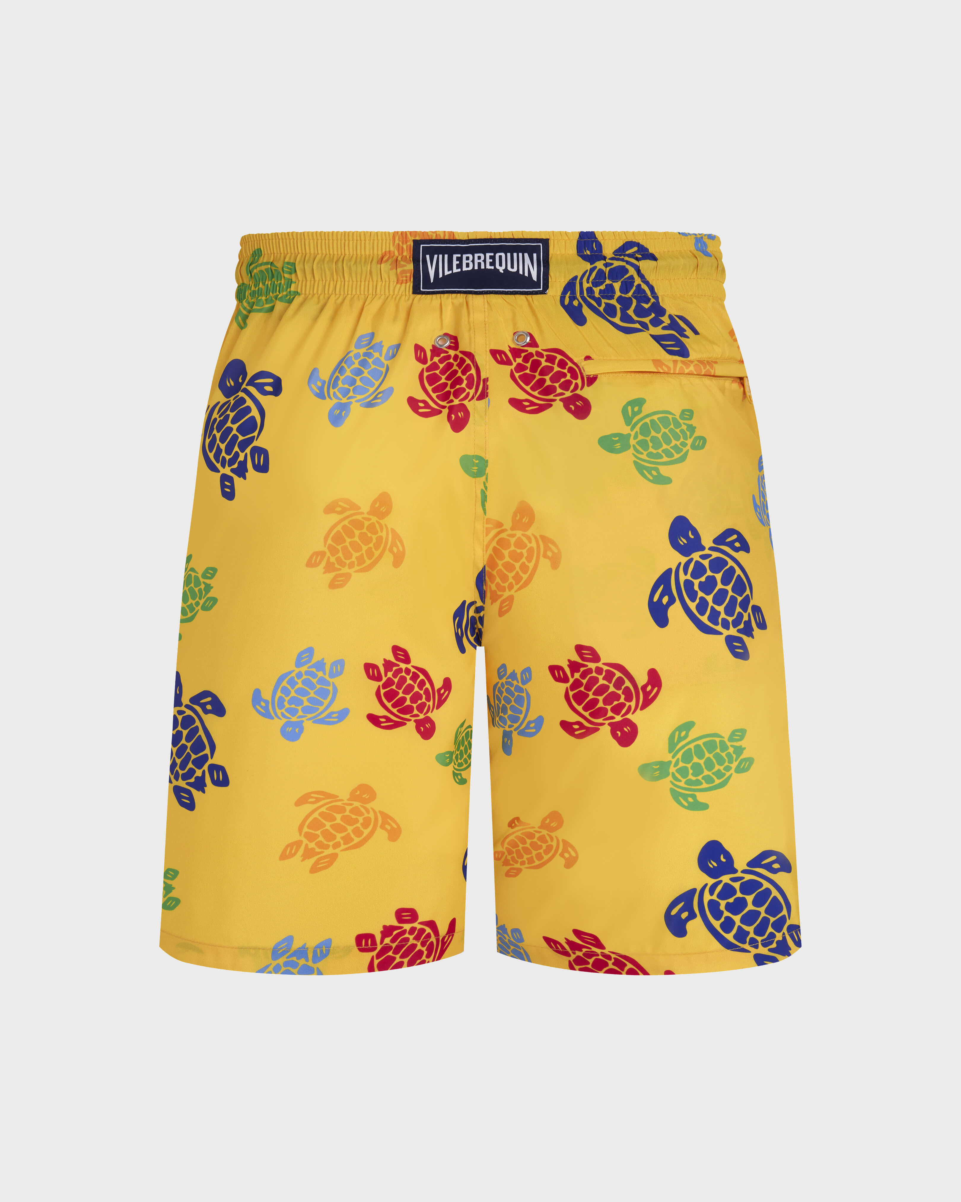 Ultraleichte und verstaubare, lange Tortues Multicolores Badeshorts für Herren MAIS back view