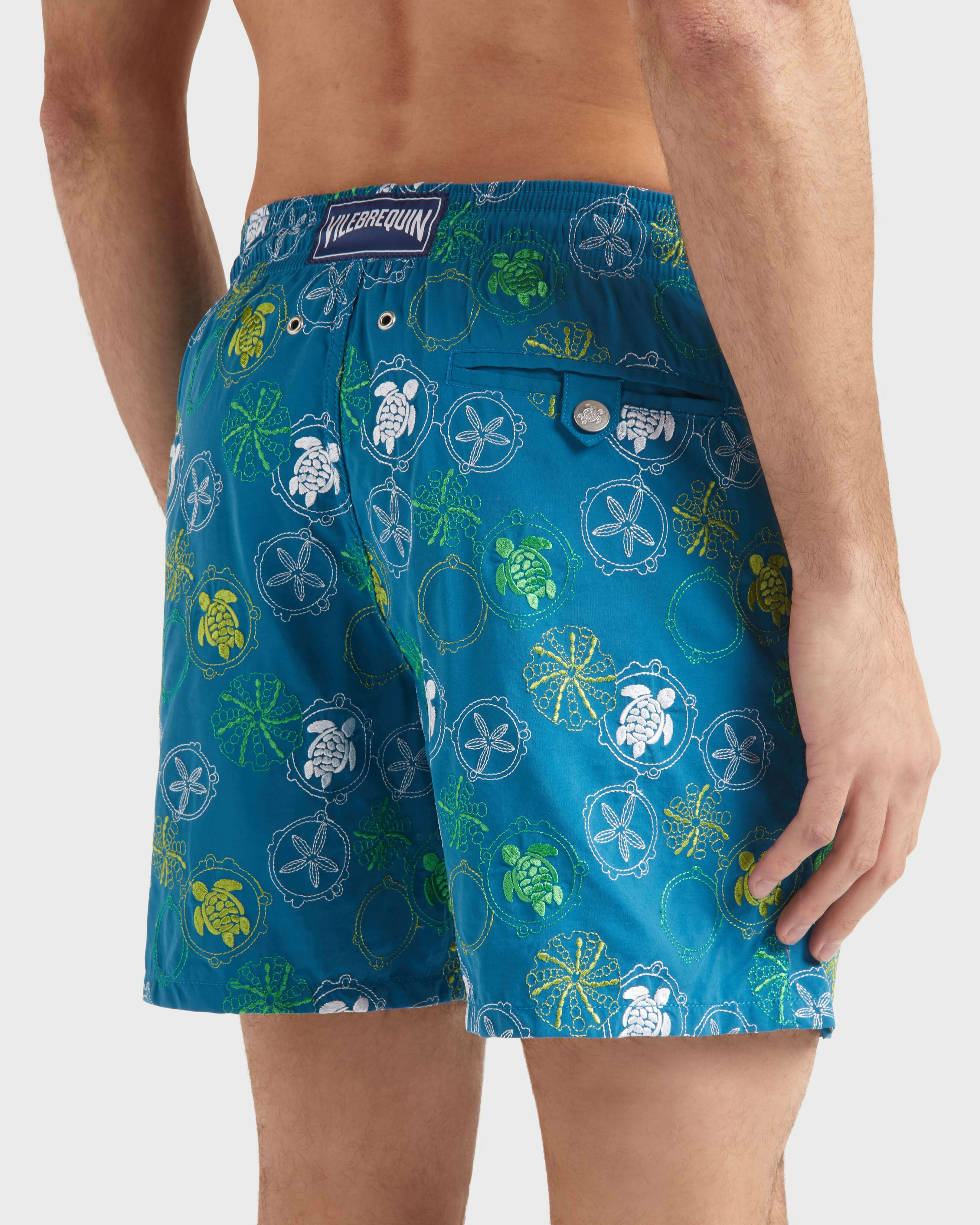 Men Swim trunks Embroidered Oursins PEACOCK supp2 view