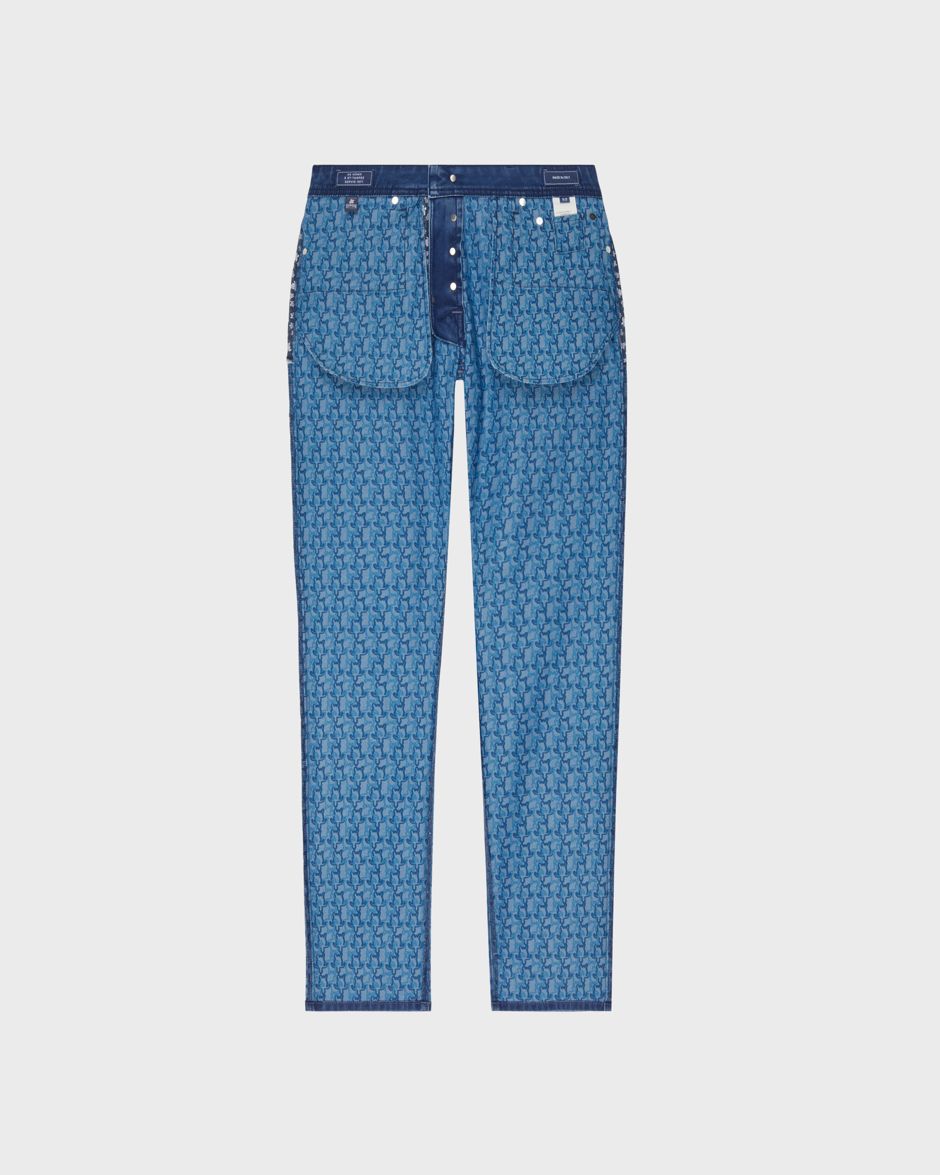 Men 5-Pockets Denim Pants Turtles Net MED DENIM W2 supp4 view