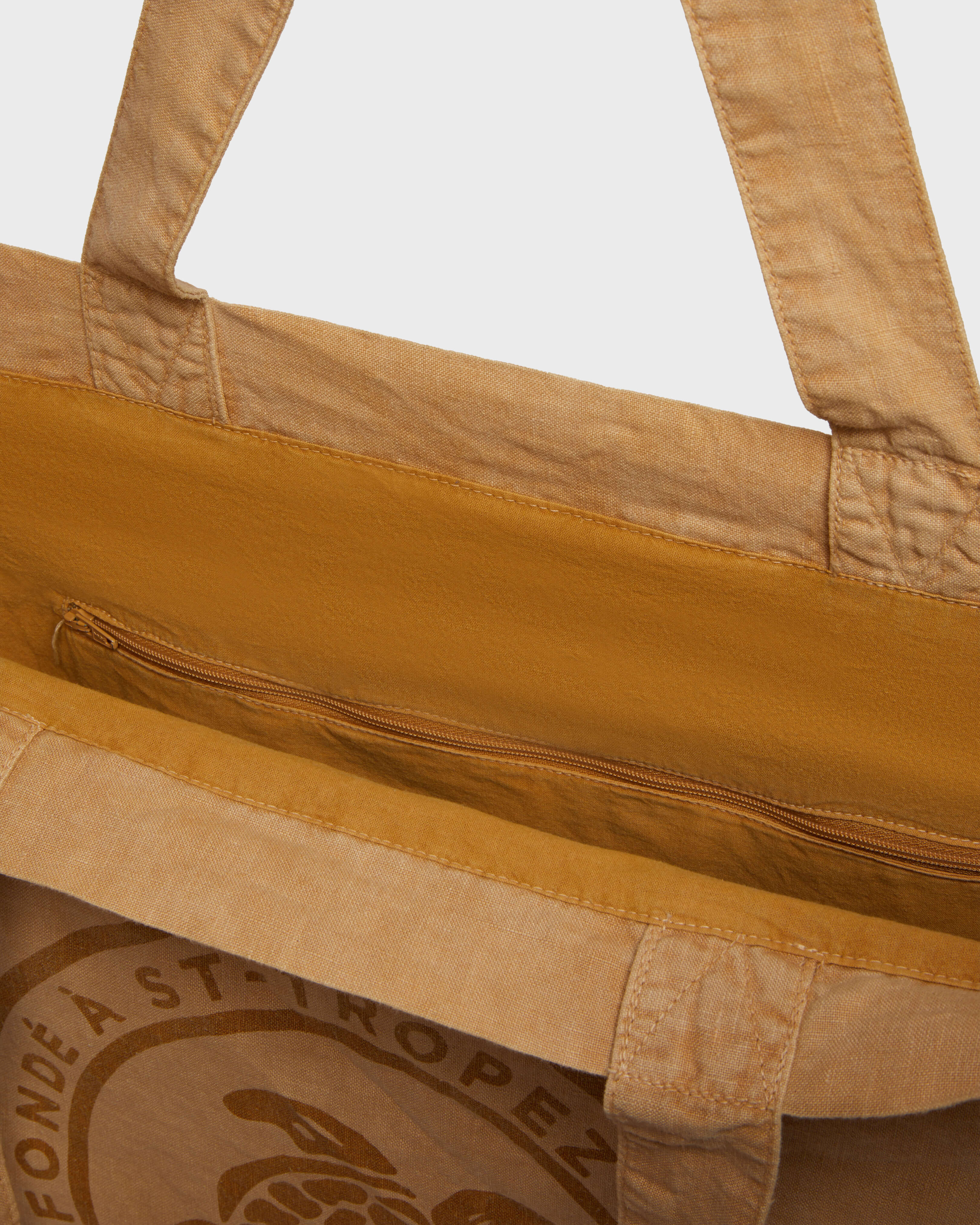 Unisex Linen Beach bag Solid MOCHA supp4 view