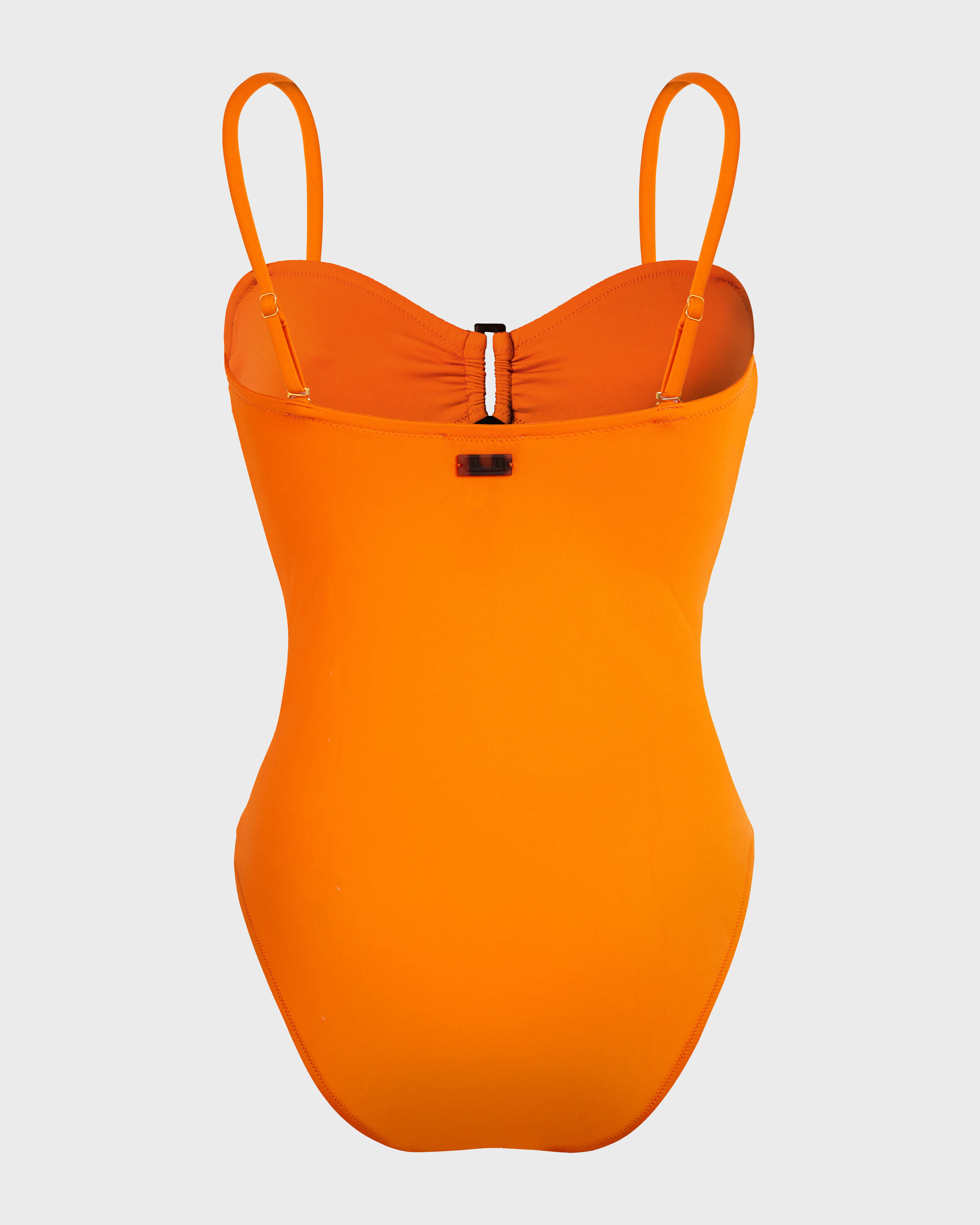 Women One-piece Swimsuit Solid VITAMIN back view
