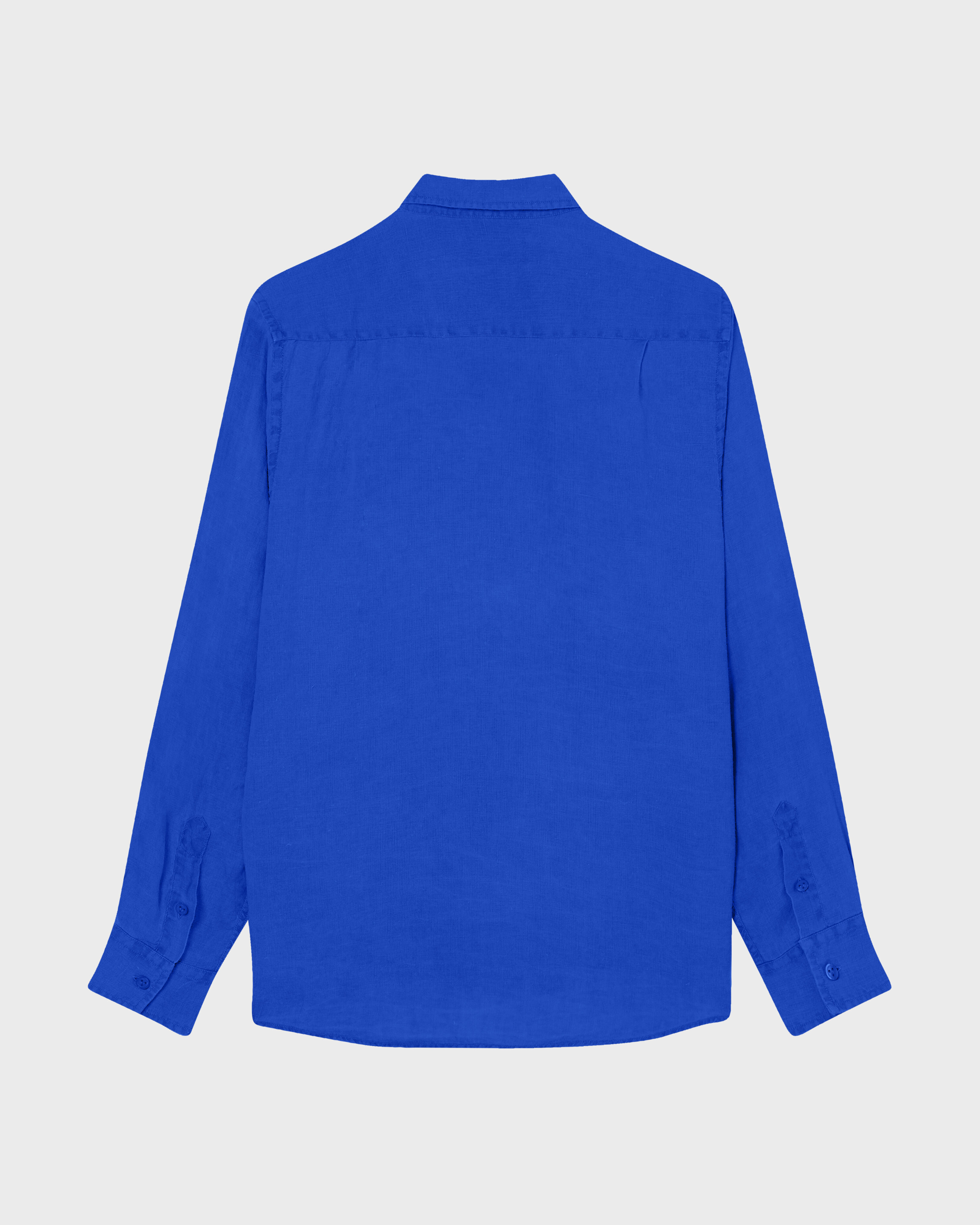 Einfarbiges Hemd aus Leinen für Herren MARRAKECH back view