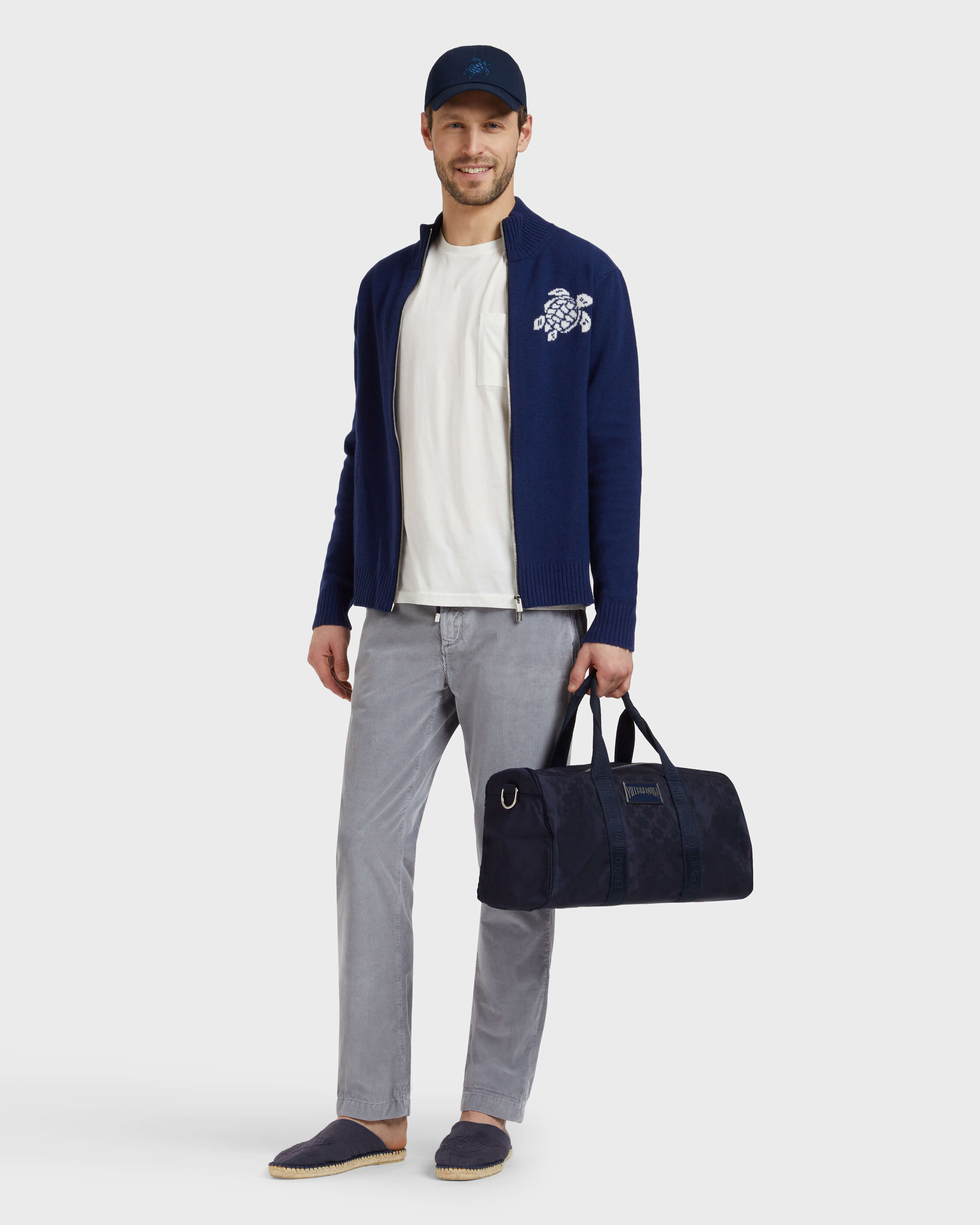 Men Elastic Waist Pants Velvet HEATHER GREY supp1 view