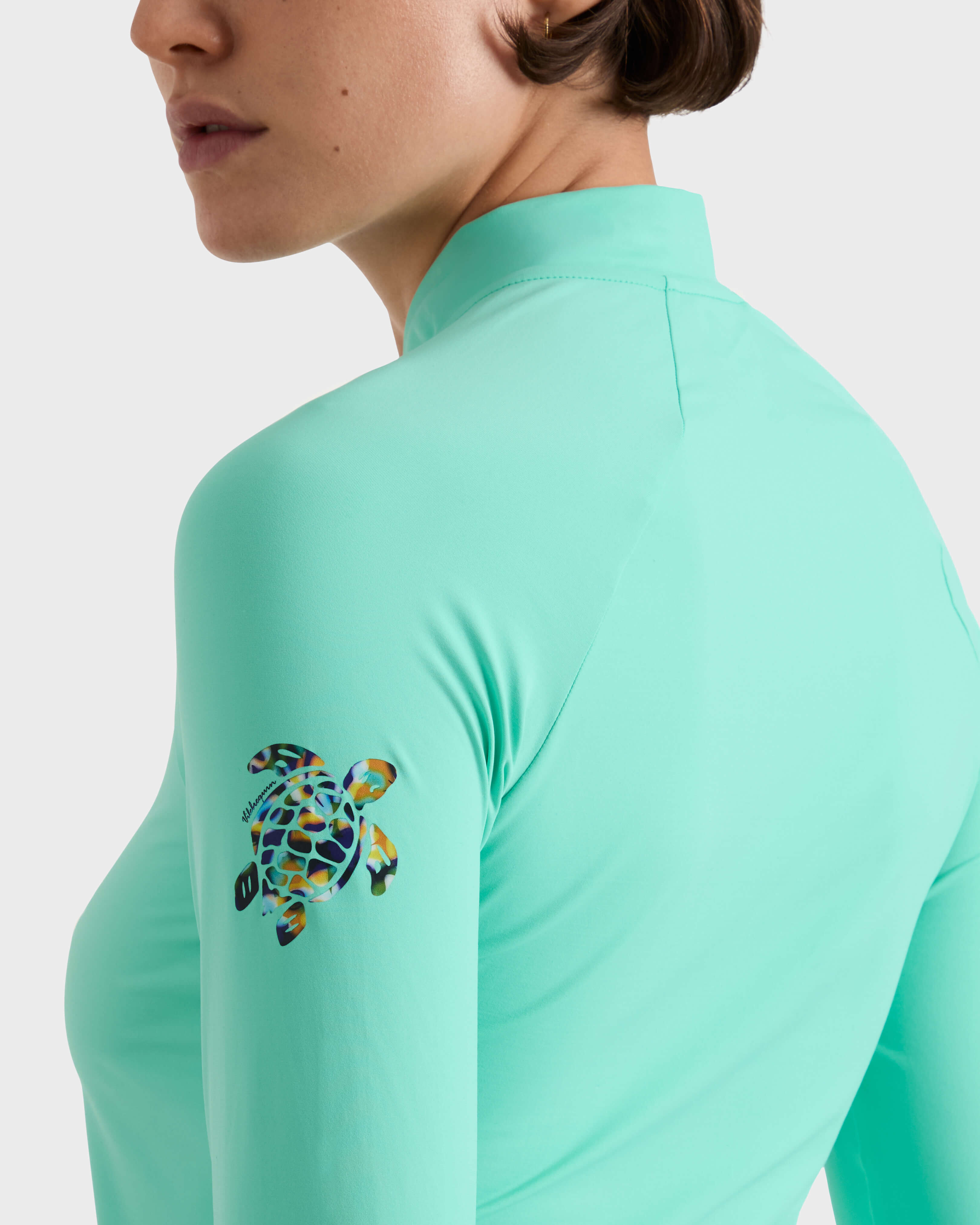 T-shirt anti-UV manches longues à fermeture éclair femme uni CARIBBEAN supp1 view