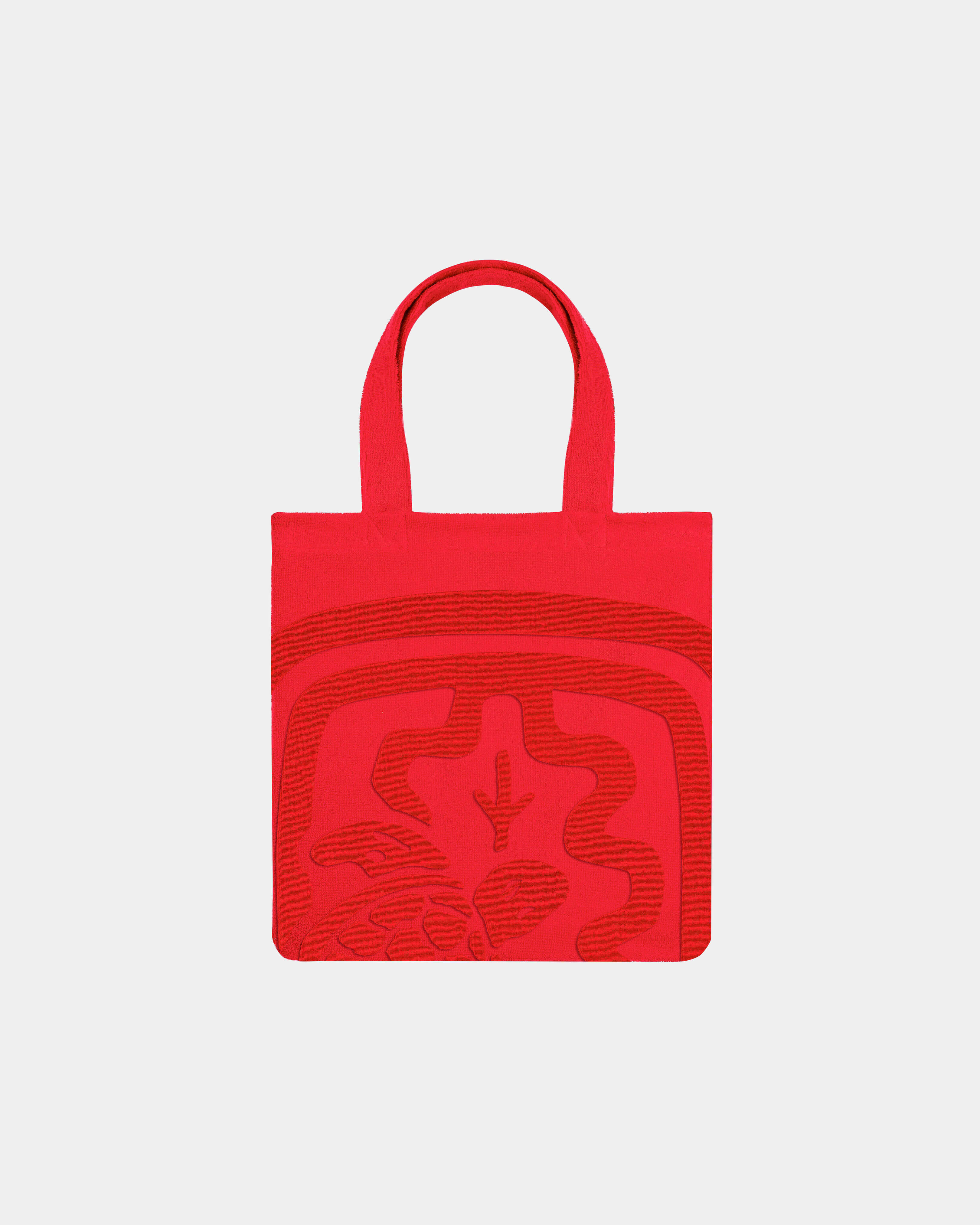 Women Beach Bag - Vilebrequin x Ines de la Fressange POPPY RED front view