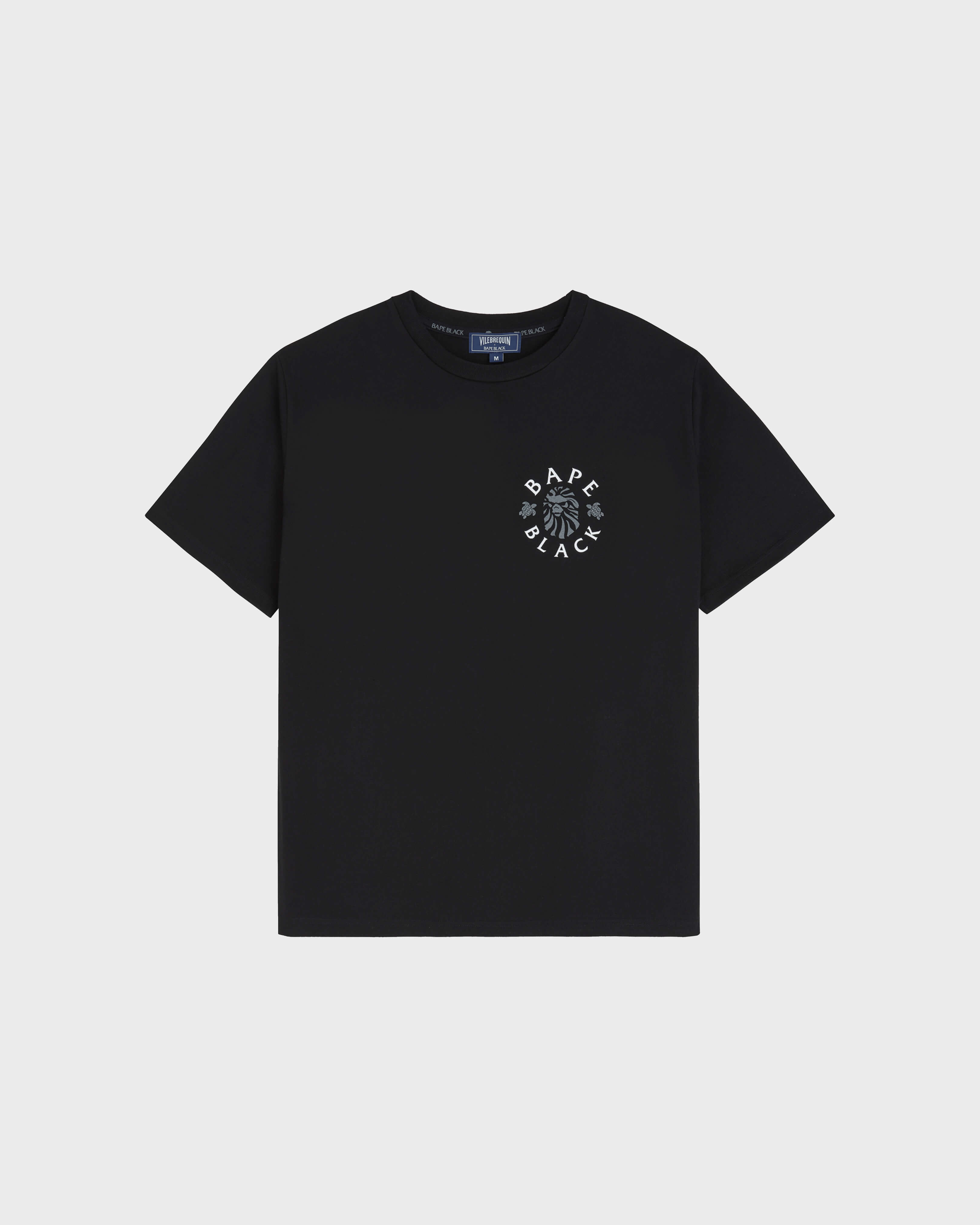 Men T-Shirt Logo Printed - Vilebrequin x BAPE® BLACK NEGRO front view