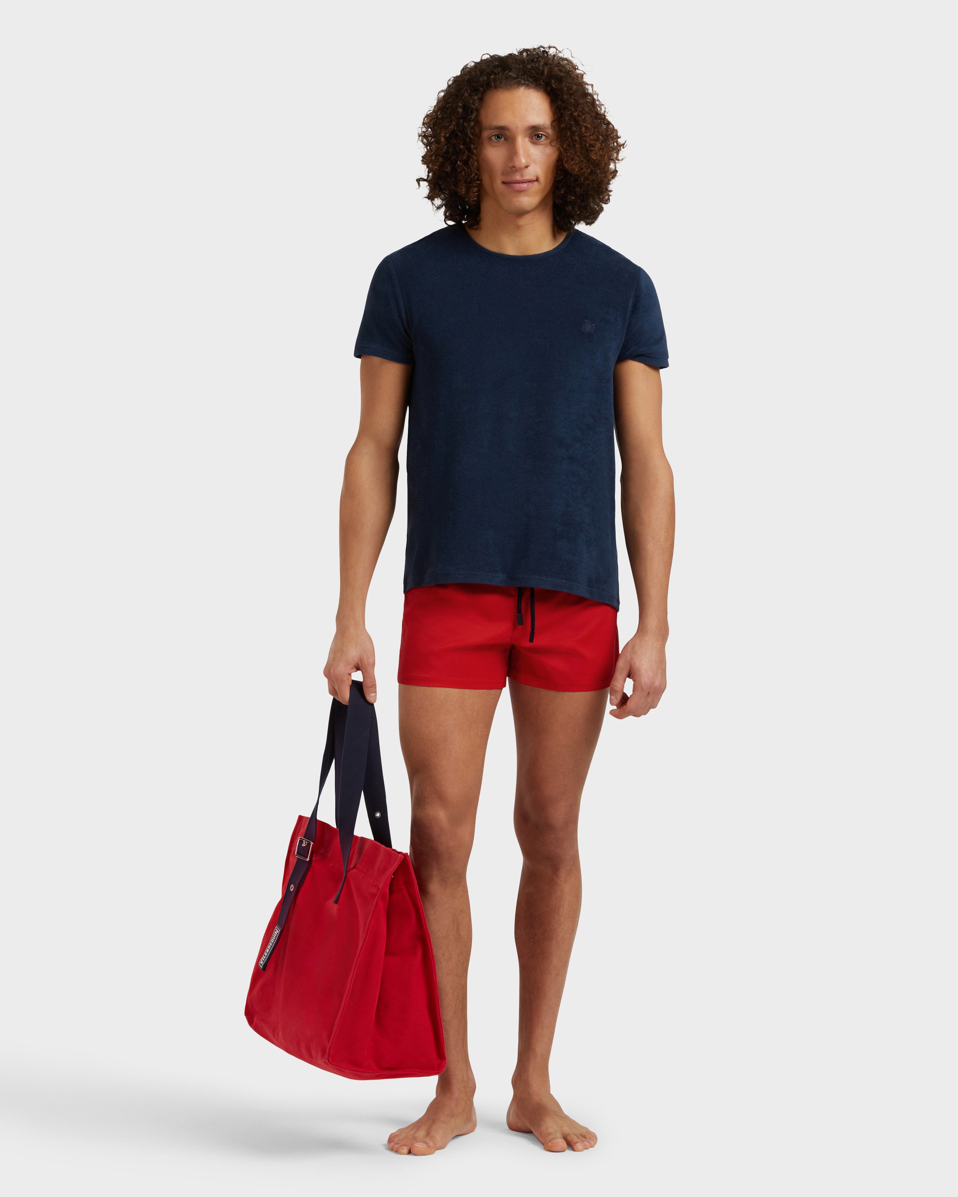 Men Swimwear Short and Fitted Stretch Solid MEDICIS RED supp1 view